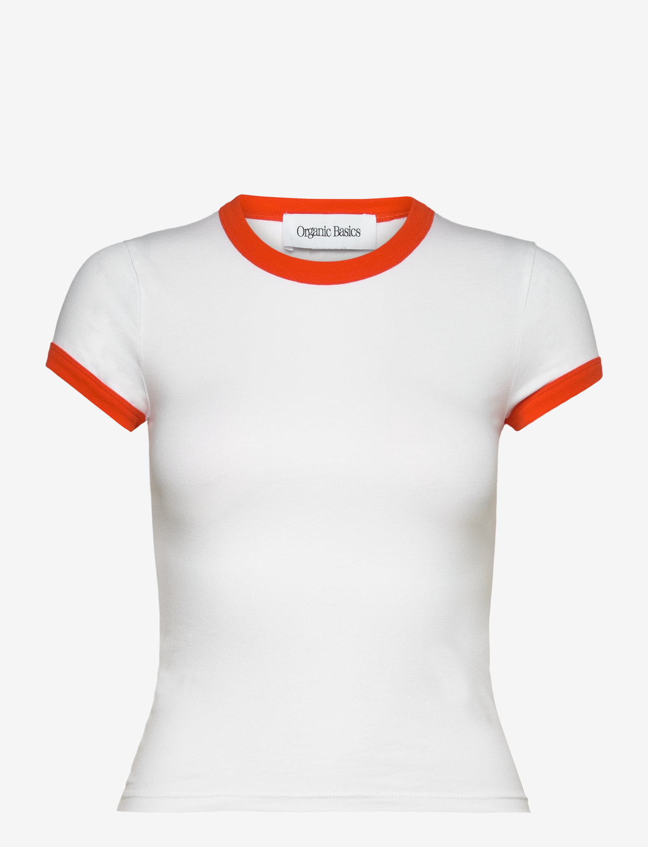 Organic Basics - Core Play Baby Ringer Tee - white / vibrant red - 1