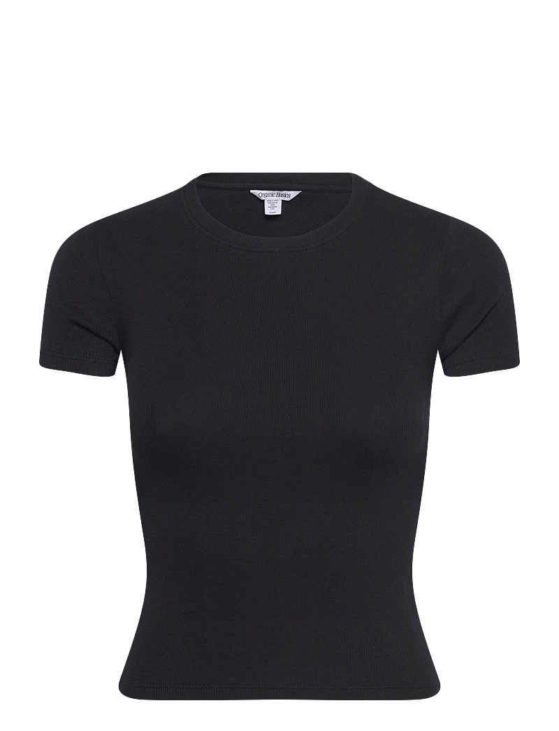 Organic Basics - Core Rib Tee - t-shirts - black - 1