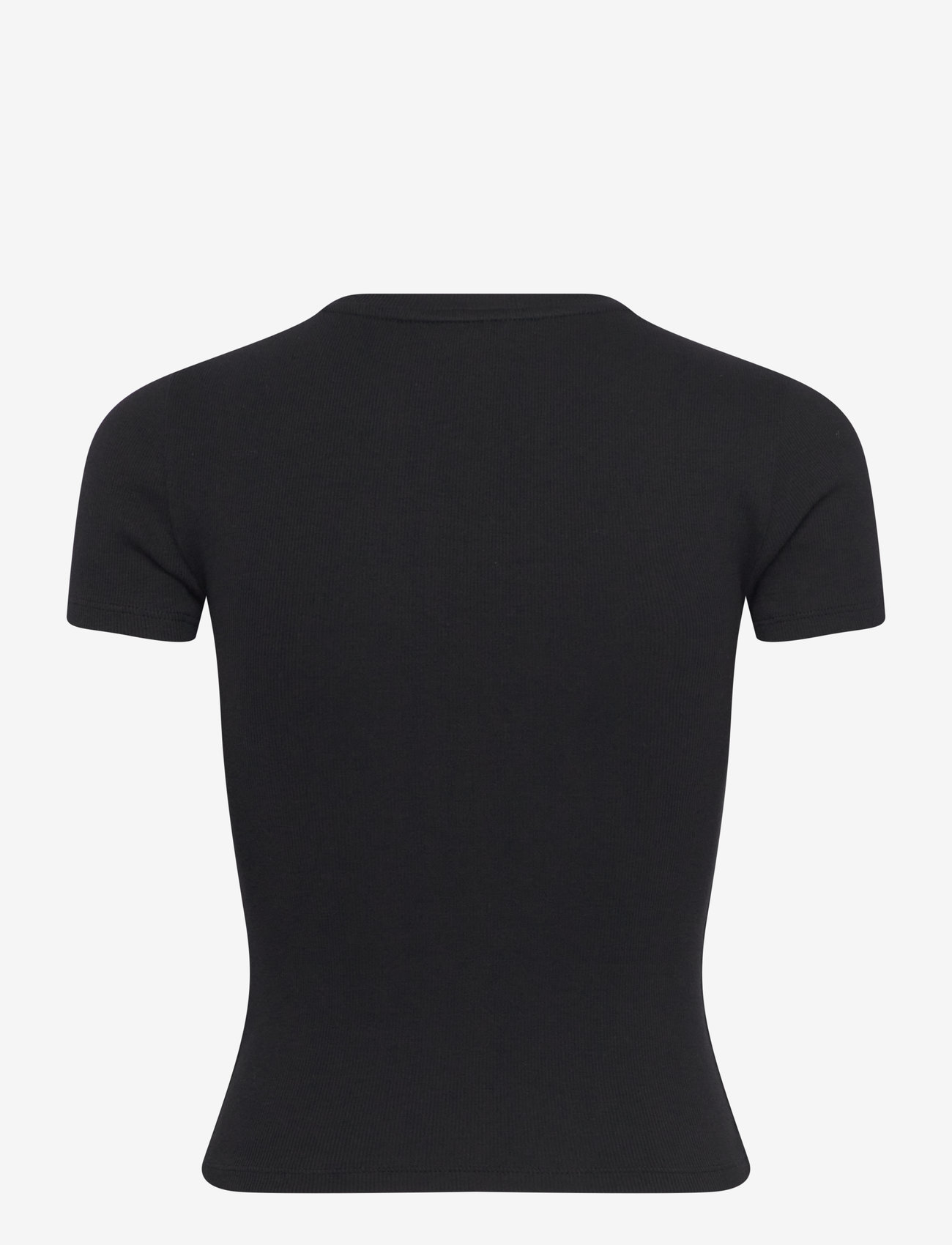 Organic Basics - Core Rib Tee - höstkläder - black - 1