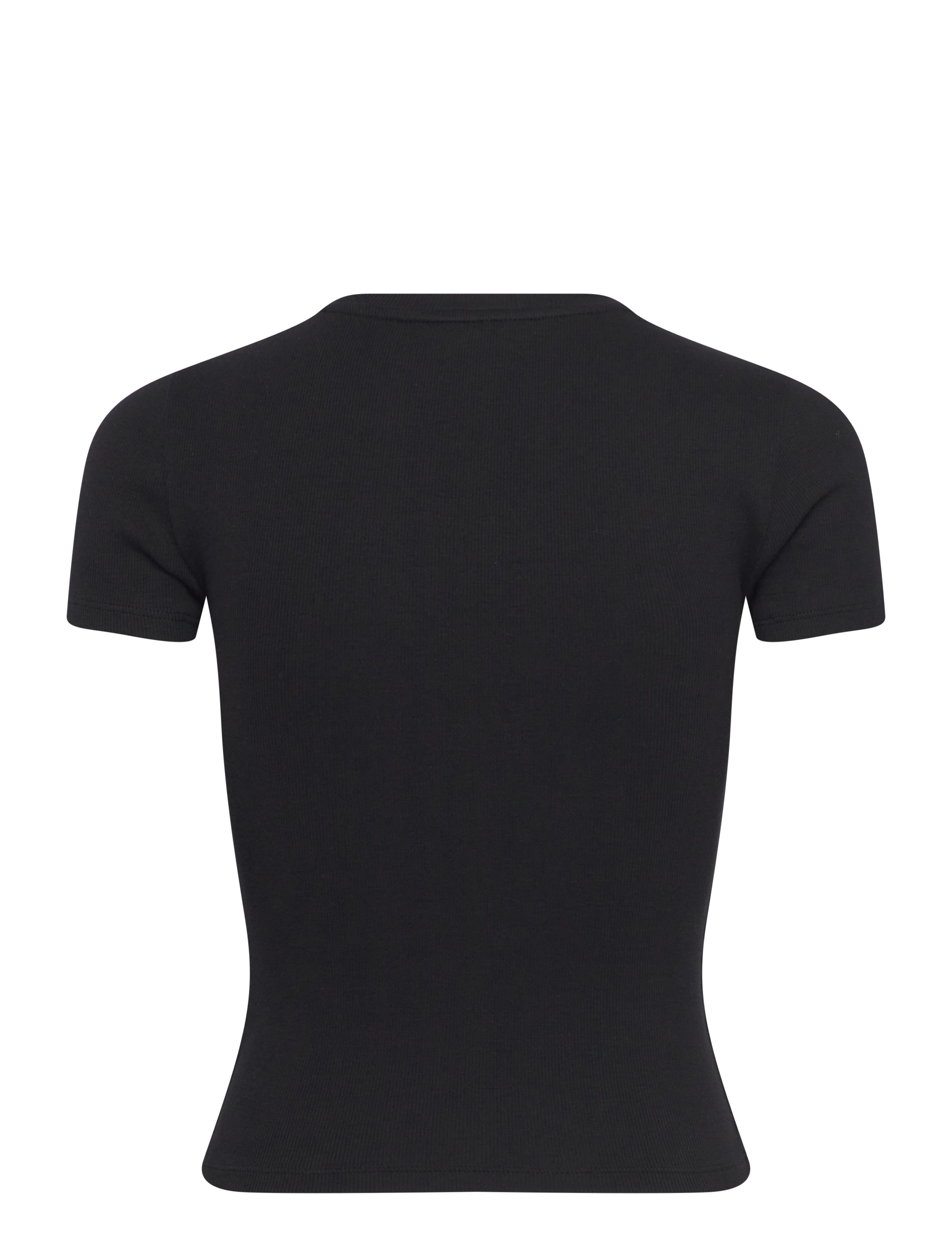 Organic Basics - Core Rib Tee - t-särgid - black - 2