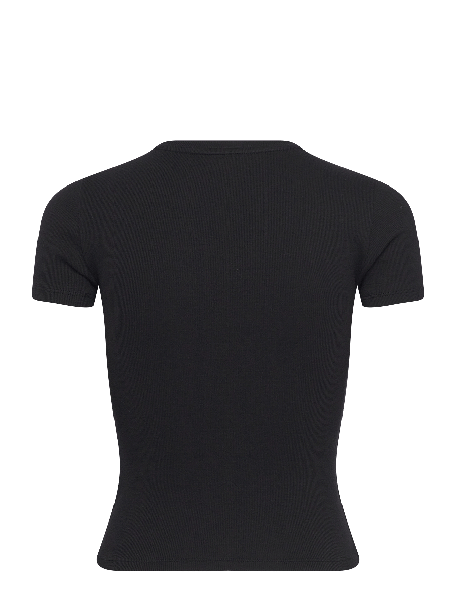 Organic Basics - Core Rib Tee - t-särgid - black - 2