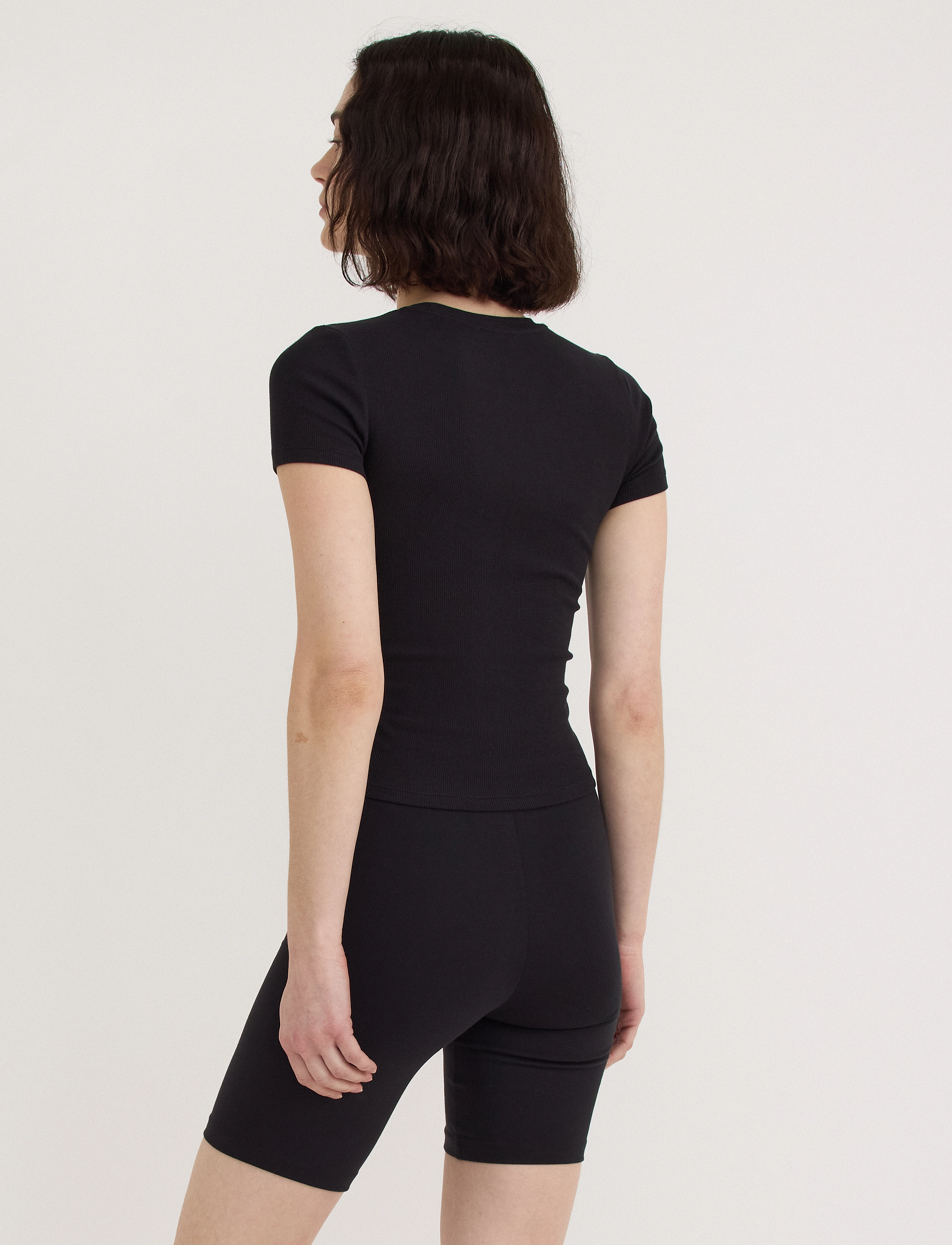Organic Basics - Core Rib Tee - t-särgid - black - 3