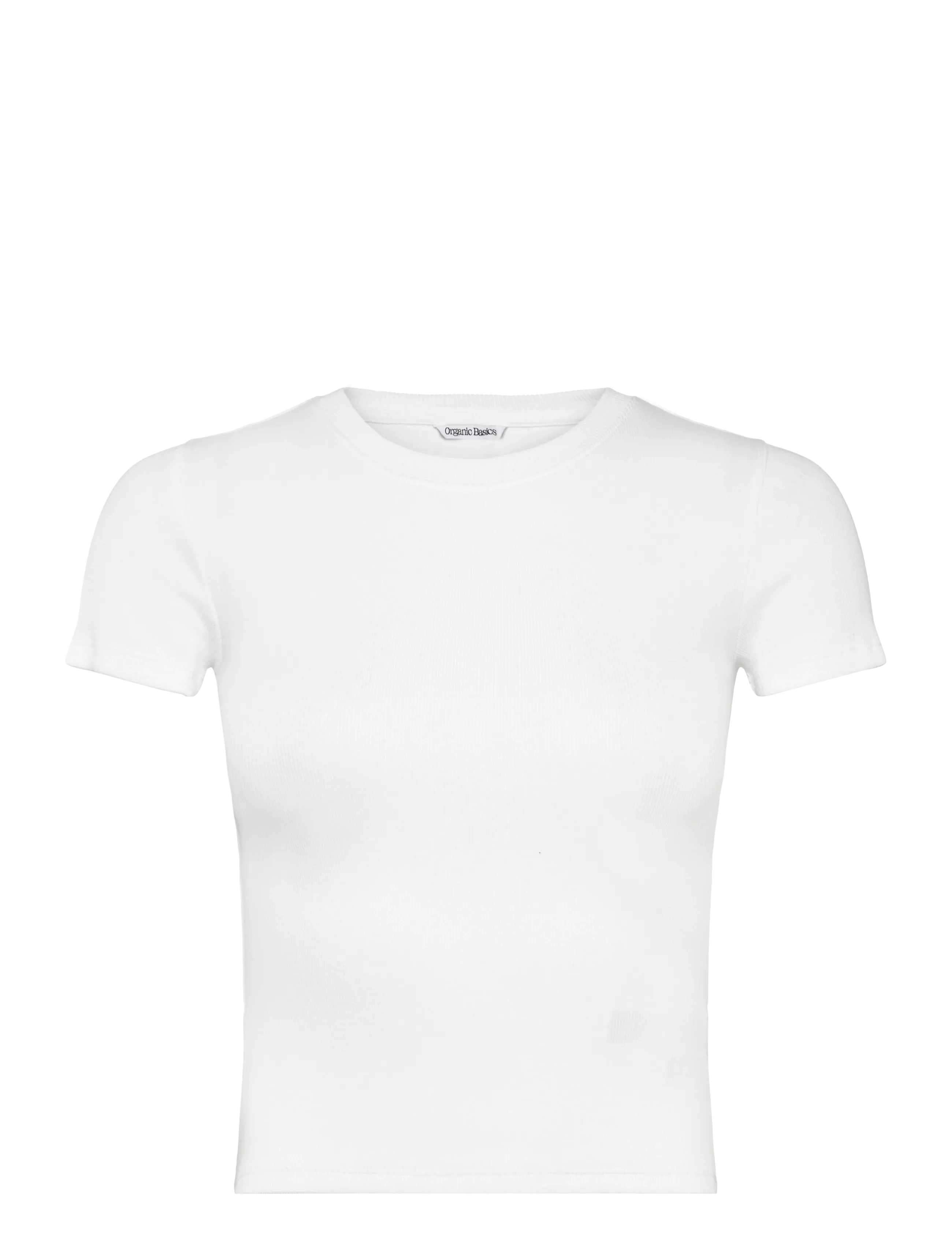 Organic Basics Core Rib Tee - Kläder - WHITE / white