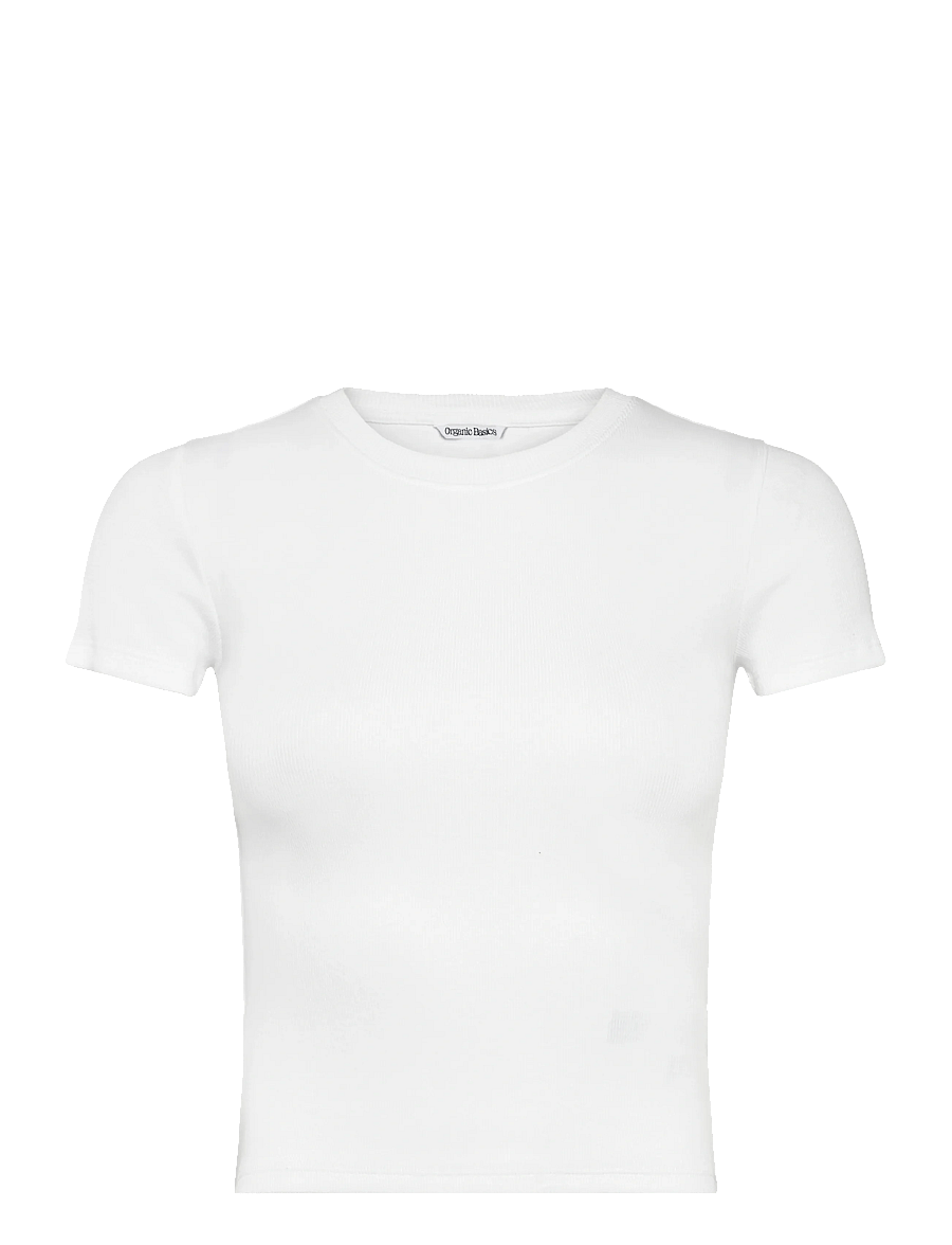 Organic Basics - Core Rib Tee - t-shirty - white - 1