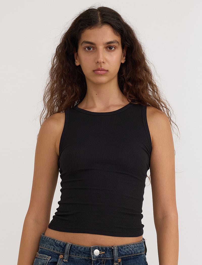 Organic Basics - Core Rib Tank Top - topy bez rękawów - black - 4