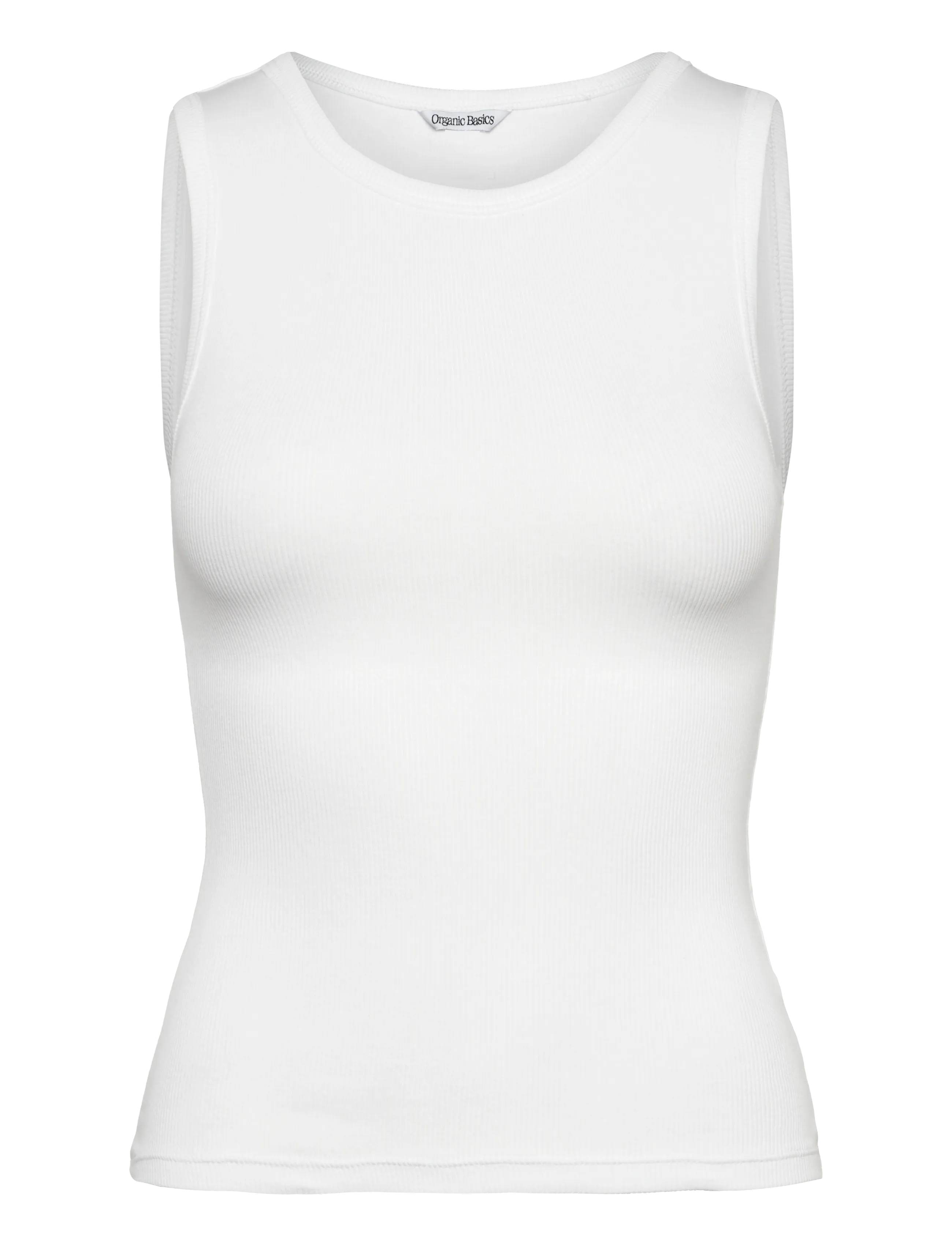 Organic Basics Core Rib Tank Top - Kläder - WHITE / white