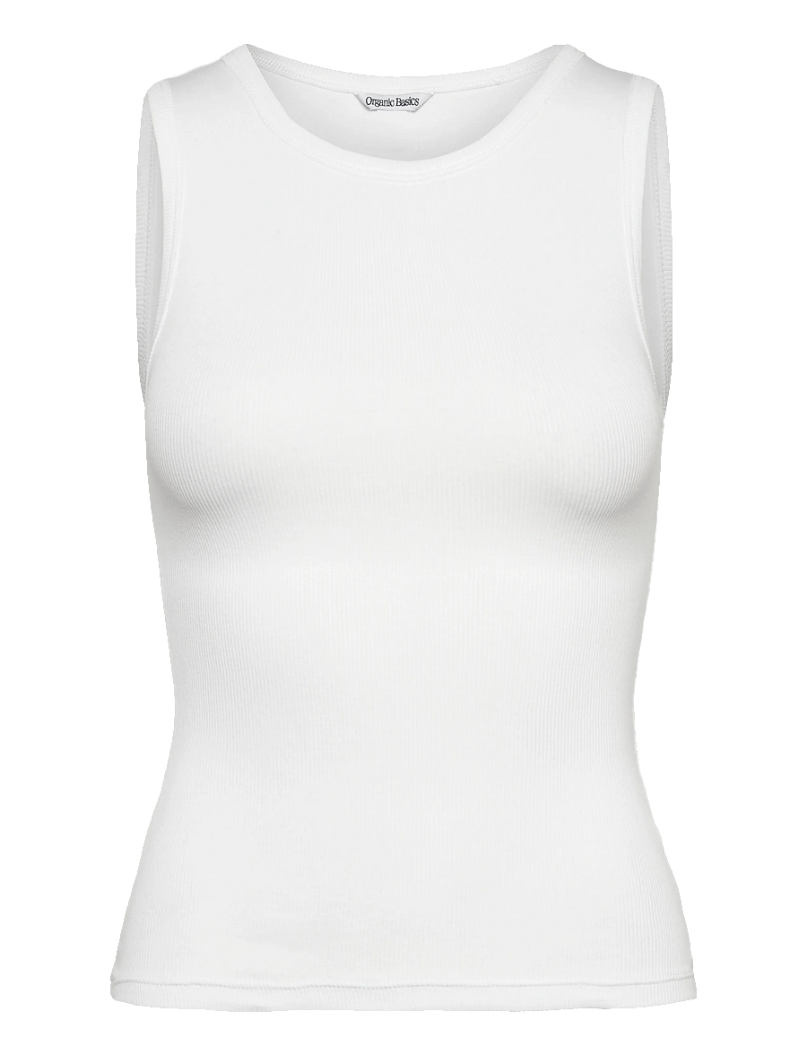 Organic Basics - Core Rib Tank Top - topy bez rękawów - white - 1