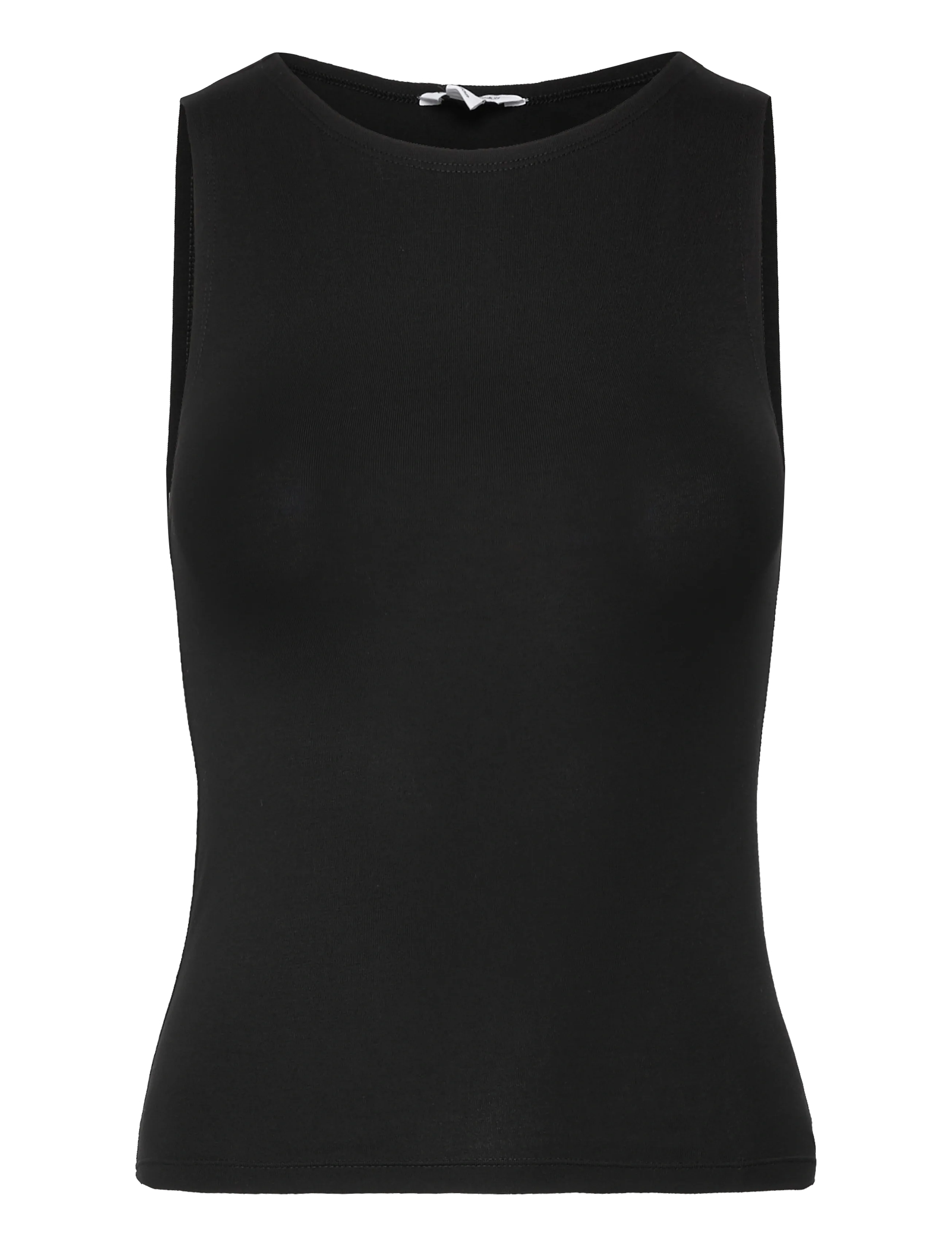 Organic Basics Everyday Boat Neck Top - Riided - BLACK / black