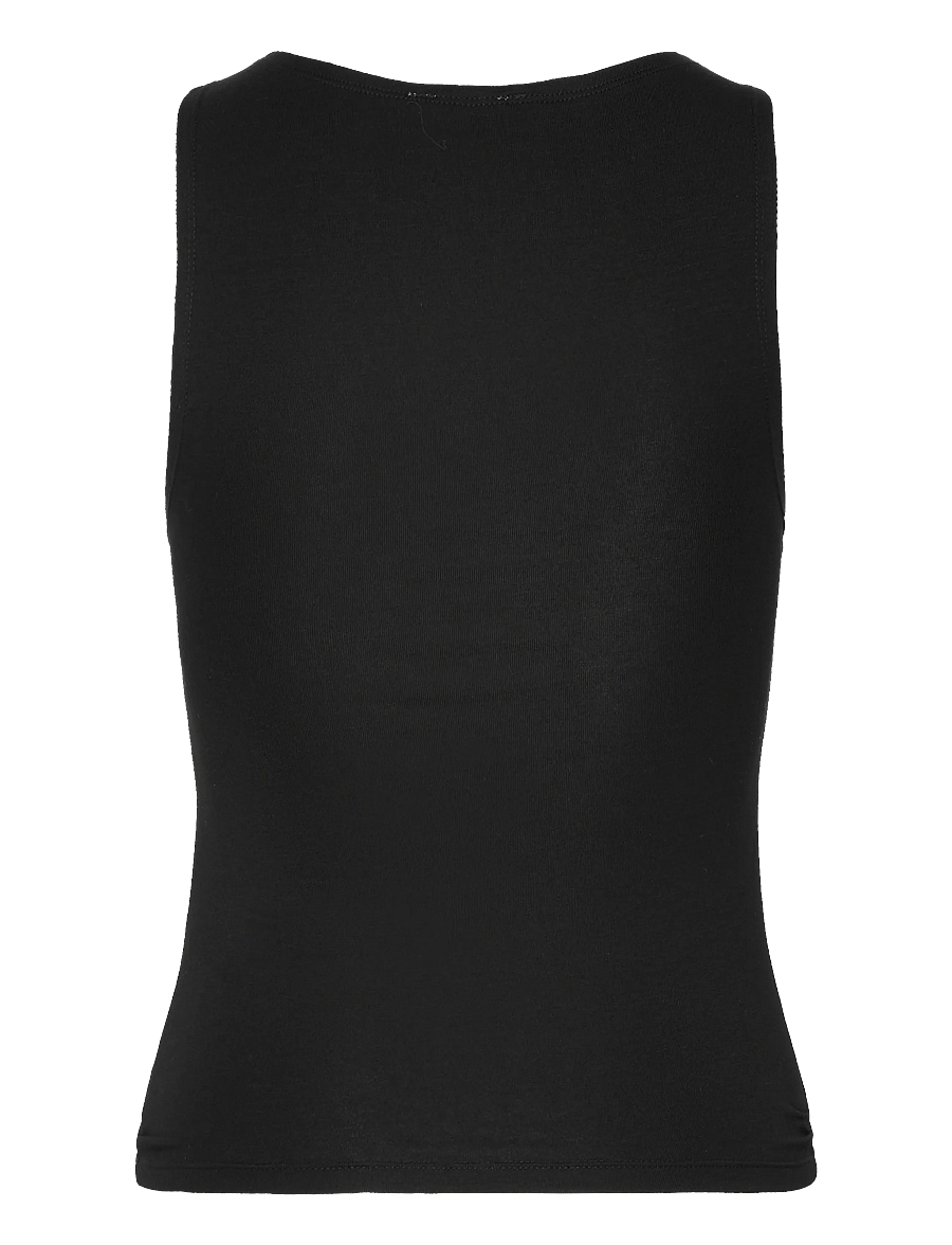 Organic Basics - Everyday Boat Neck Top - linnen - black - 1