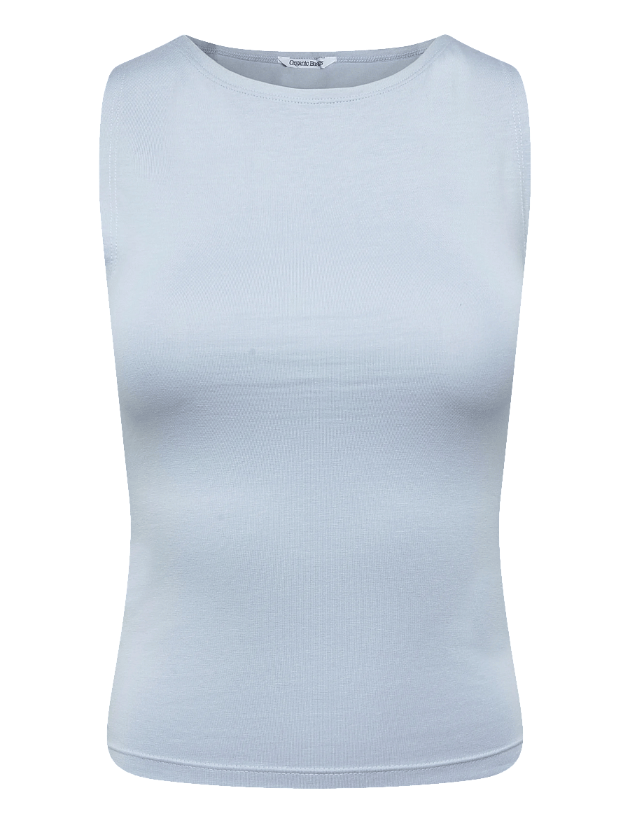 Organic Basics - Everyday Boat Neck Top - Ärmellose tops - cloudy blue - 0