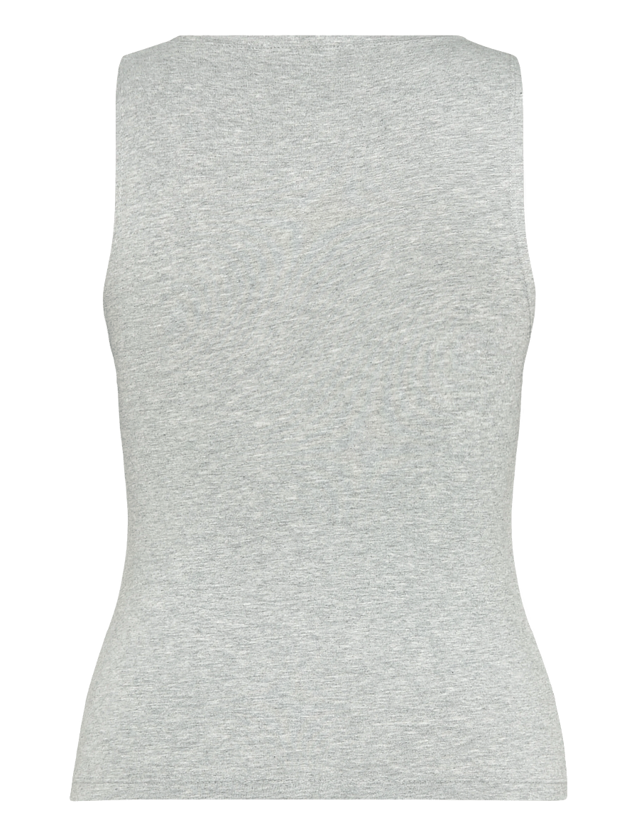 Organic Basics - Everyday Boat Neck Top - linnen - grey melange - 1