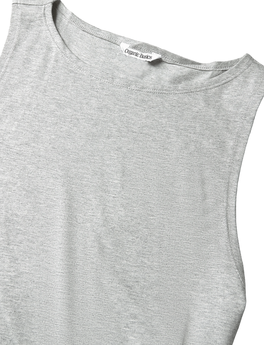 Organic Basics - Everyday Boat Neck Top - linnen - grey melange - 2