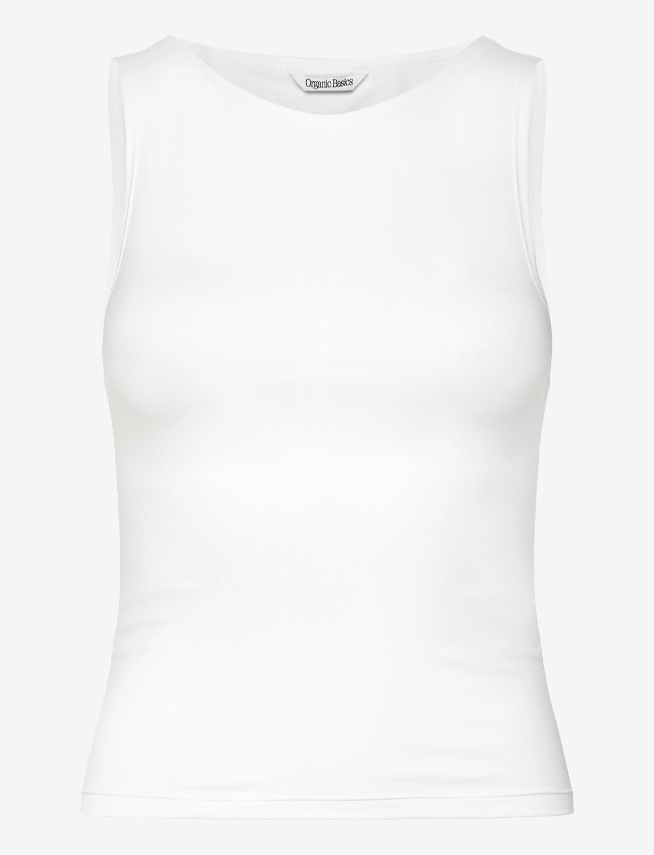 Organic Basics - Everyday Boat Neck Top - tanktops - white - 0
