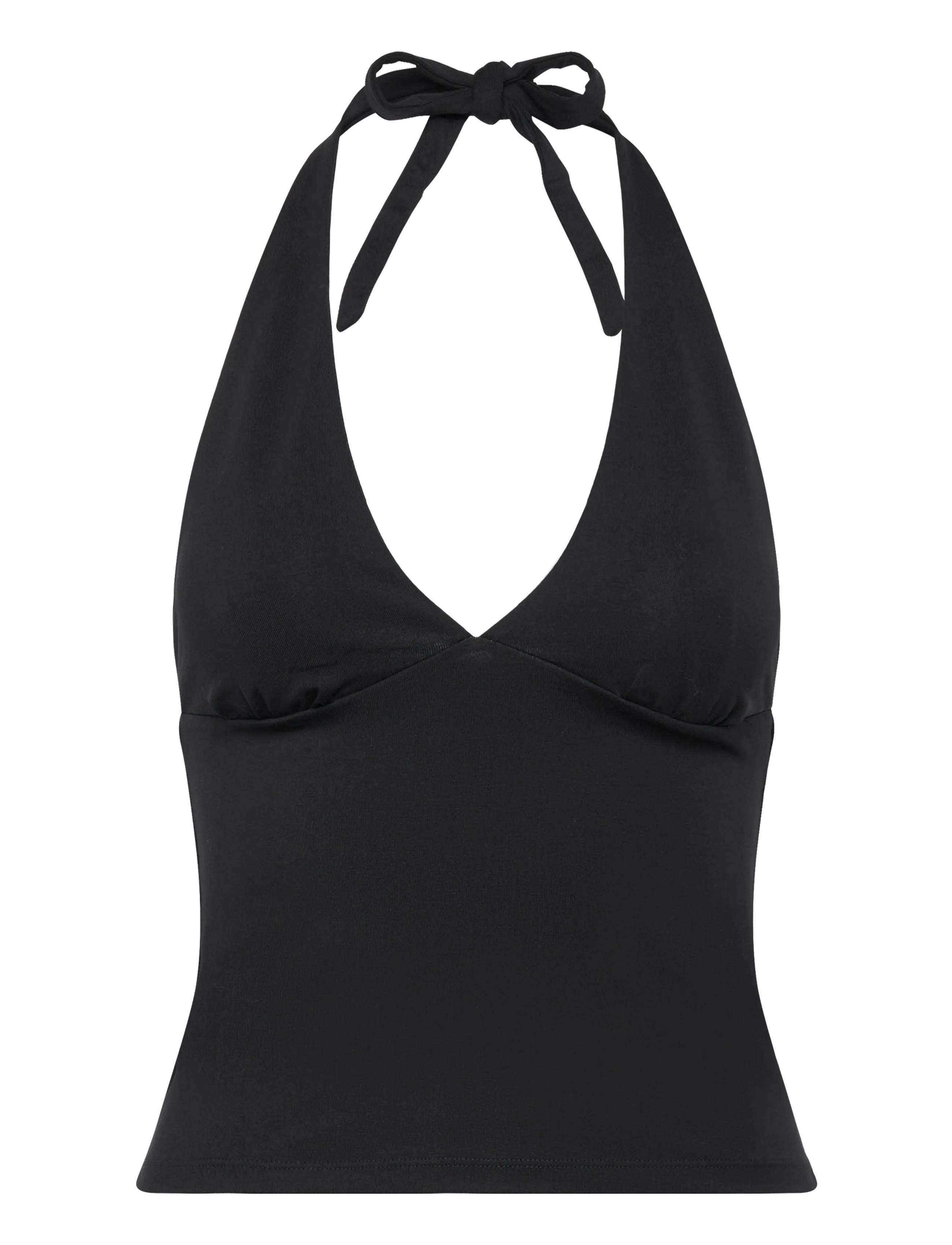 Organic Basics Core Tie Halter - Tøj - BLACK / black