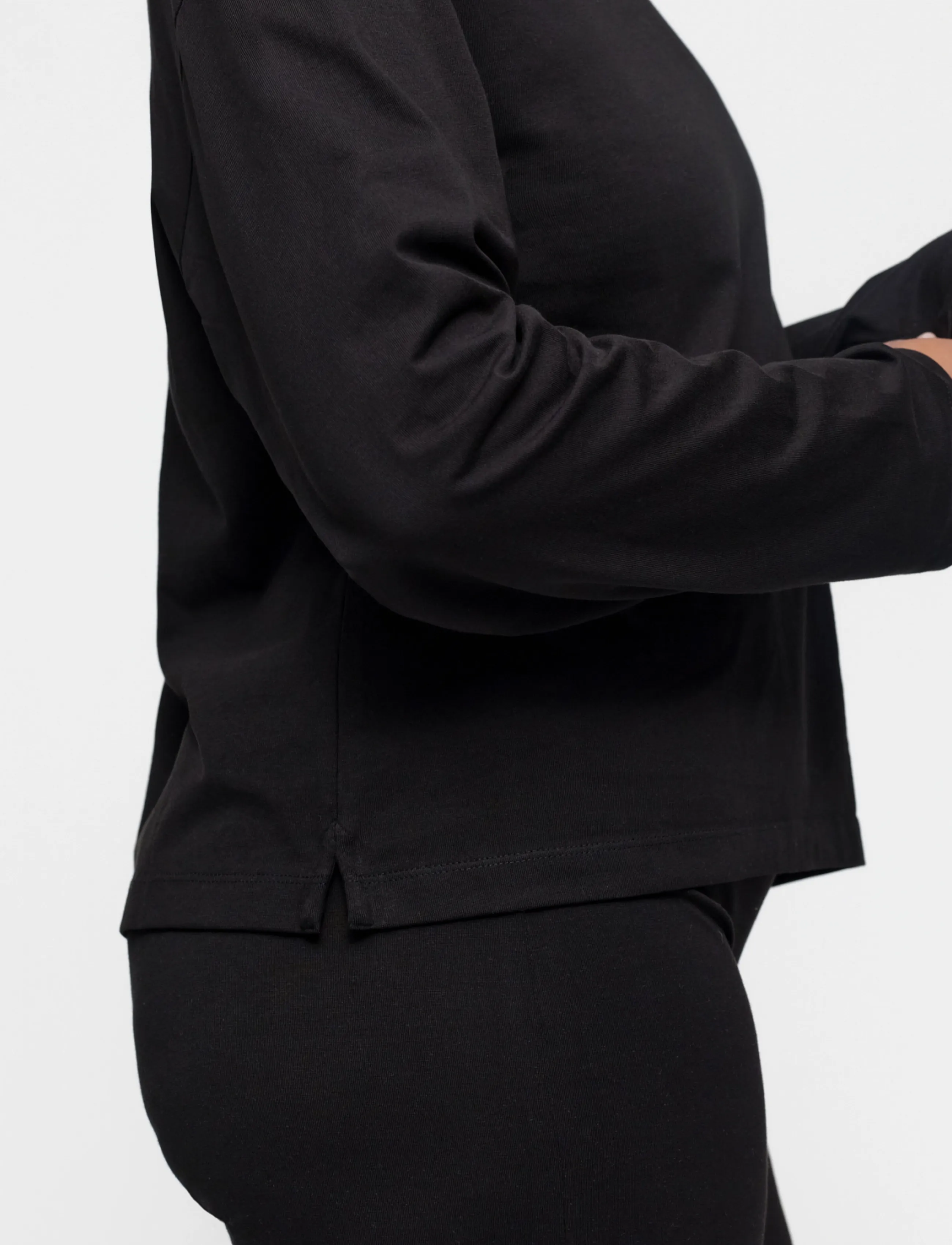 Organic Basics - True Heavy Long Sleeve Tee - black - 3