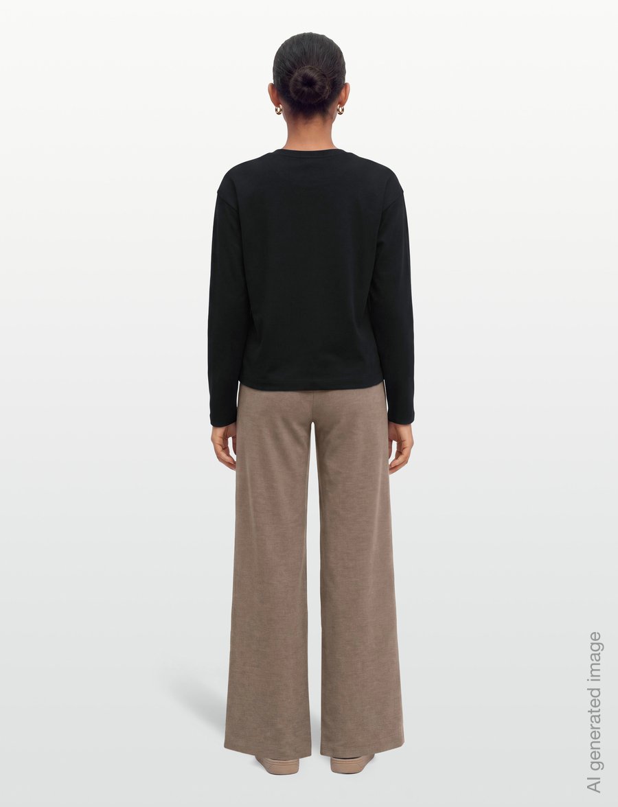 Organic Basics - True Heavy Long Sleeve Tee - langærmede toppe - black - 4