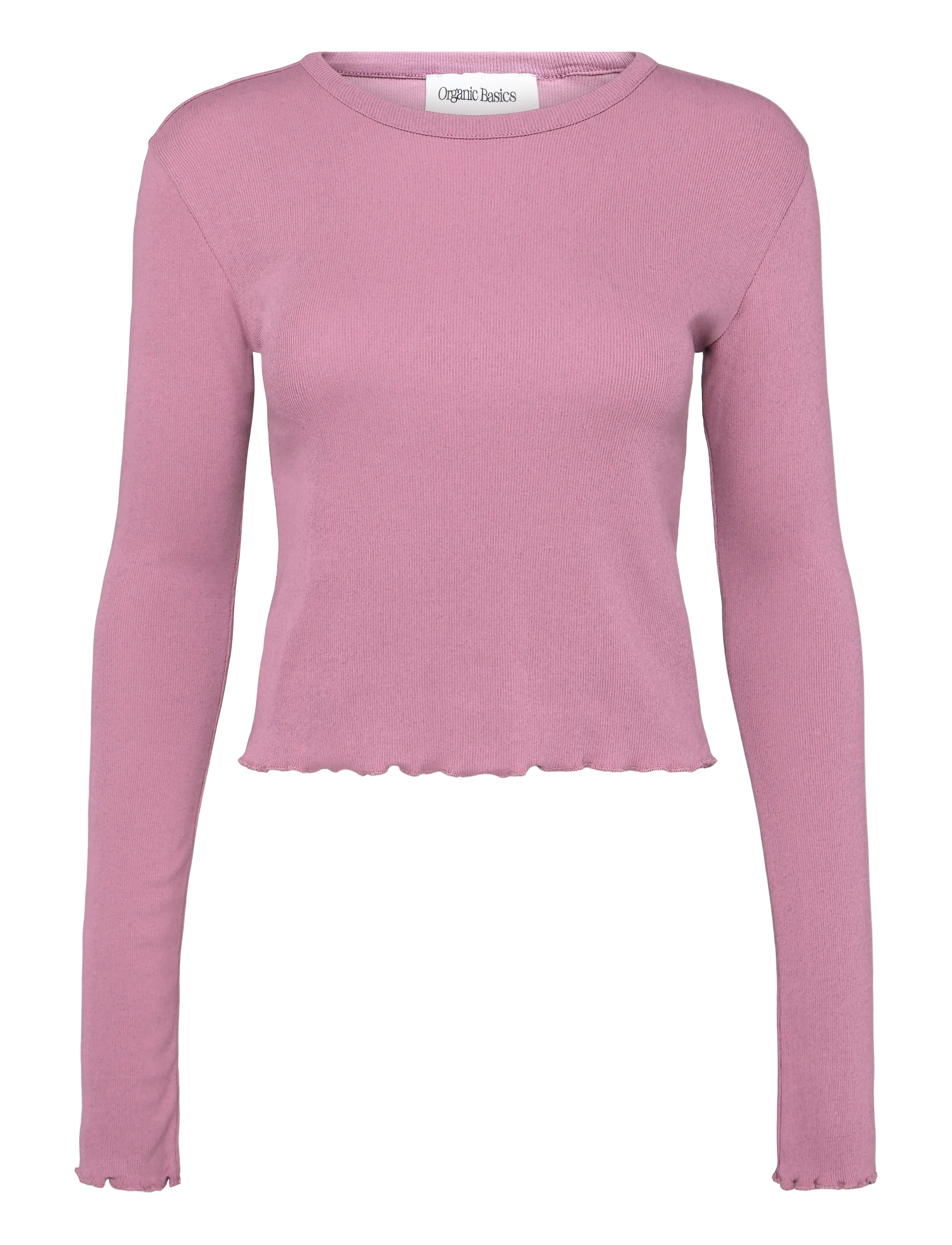 Organic Basics Core Rib Long Sleeve - Tops - SUGAR PLUM / purple