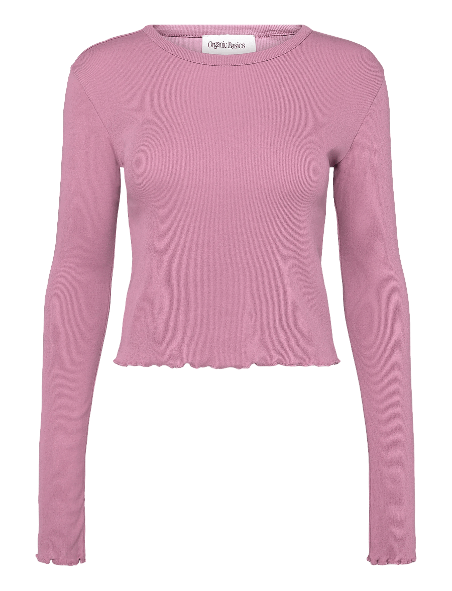 Organic Basics - Core Rib Long Sleeve - tops - sugar plum - 1