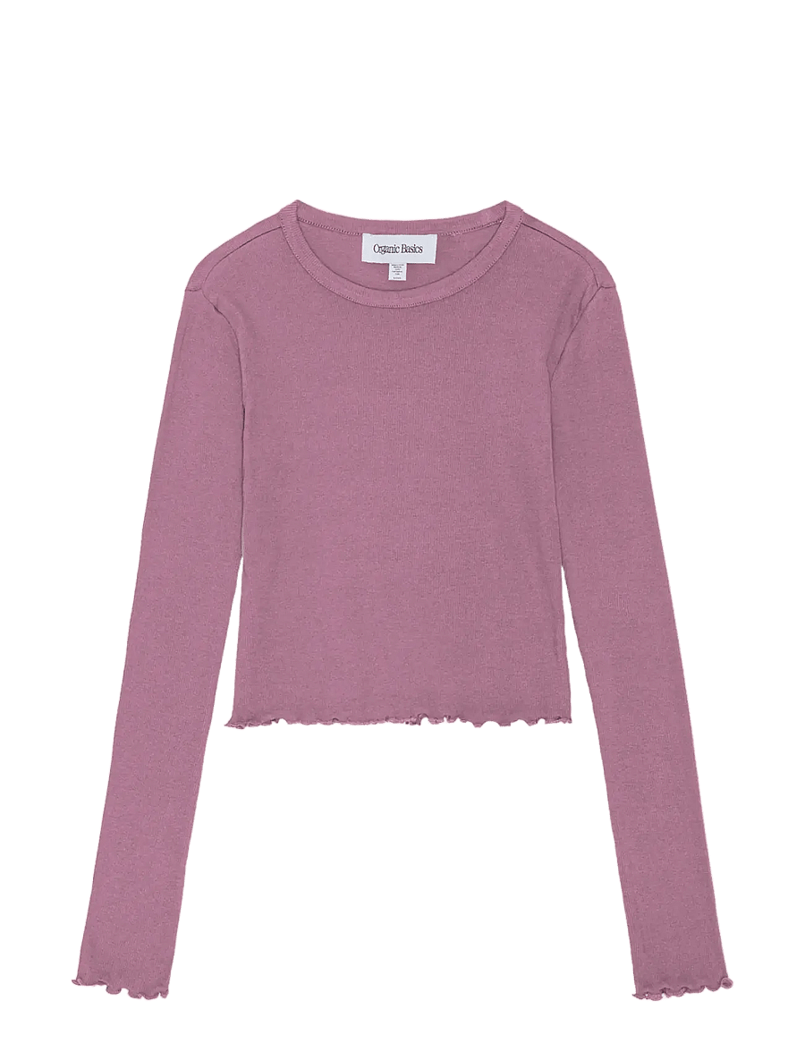 Organic Basics - Core Rib Long Sleeve - topid - sugar plum - 1