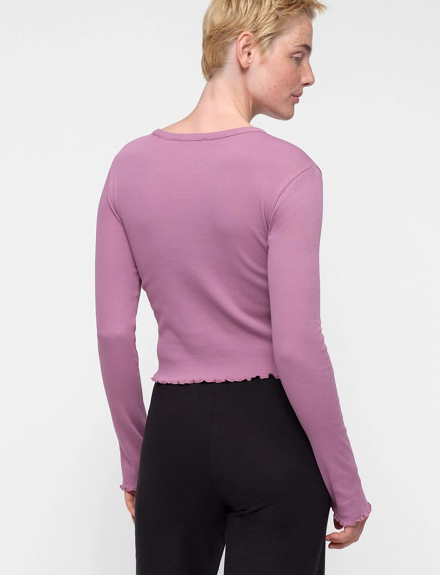 Organic Basics - Core Rib Long Sleeve - topid - sugar plum - 3