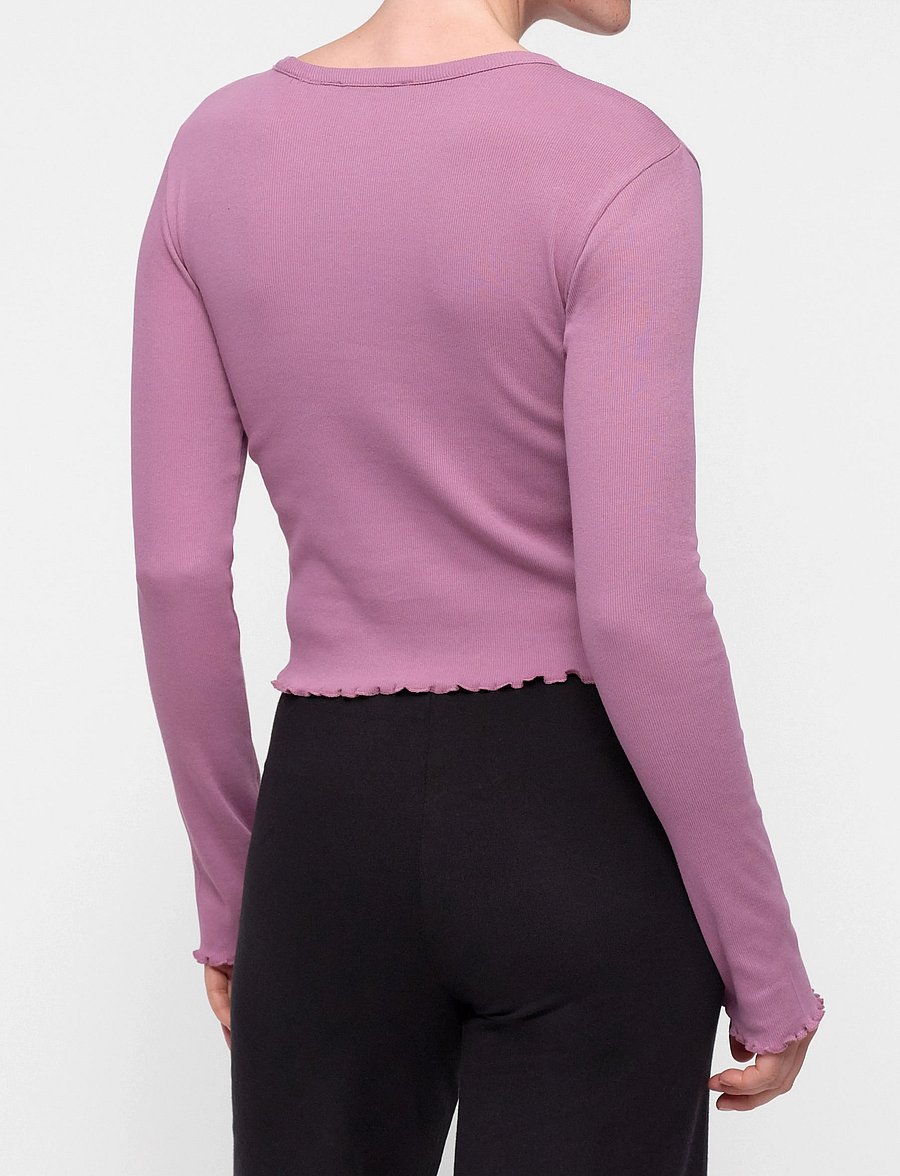 Organic Basics - Core Rib Long Sleeve - oberteile - sugar plum - 2