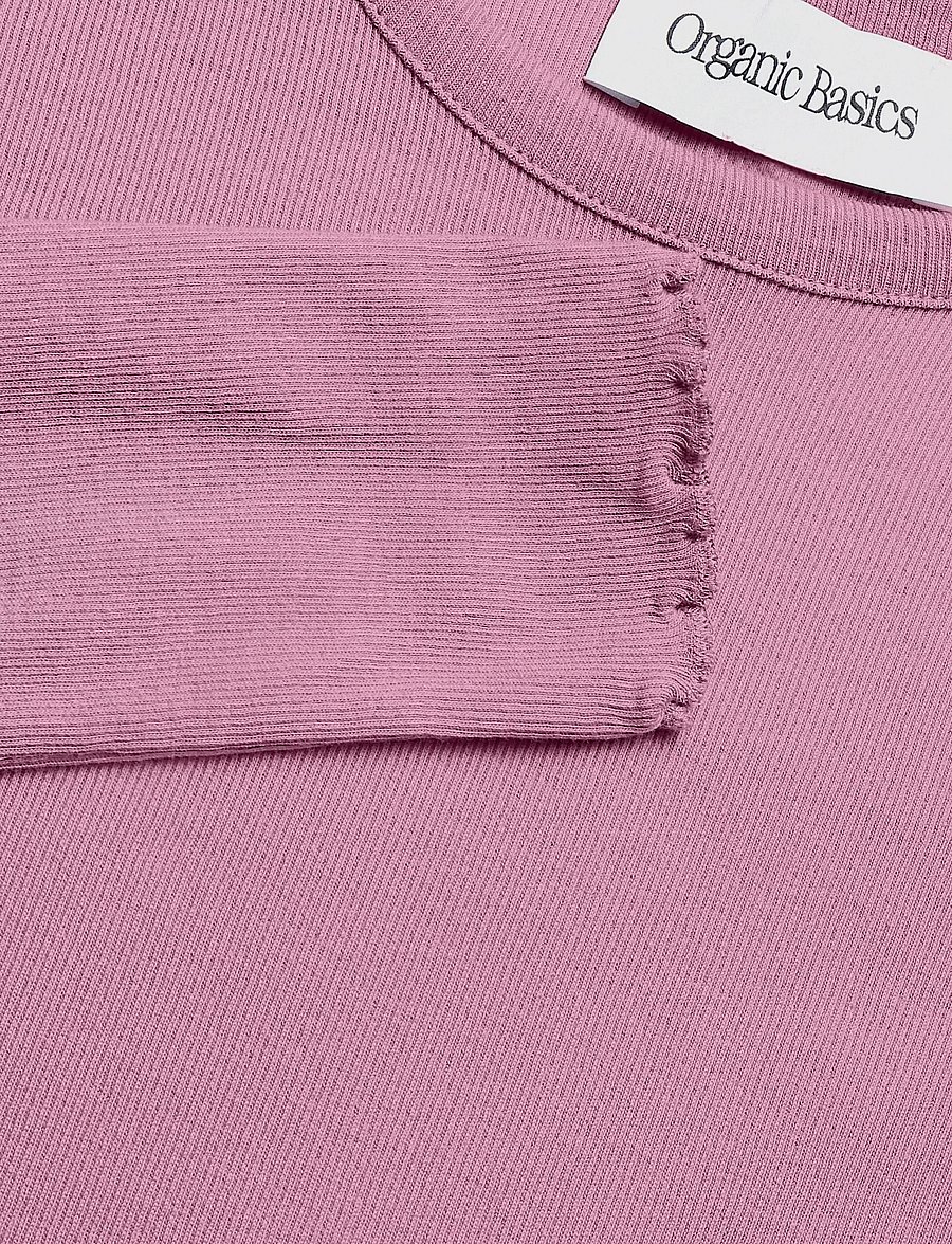 Organic Basics - Core Rib Long Sleeve - tops - sugar plum - 5