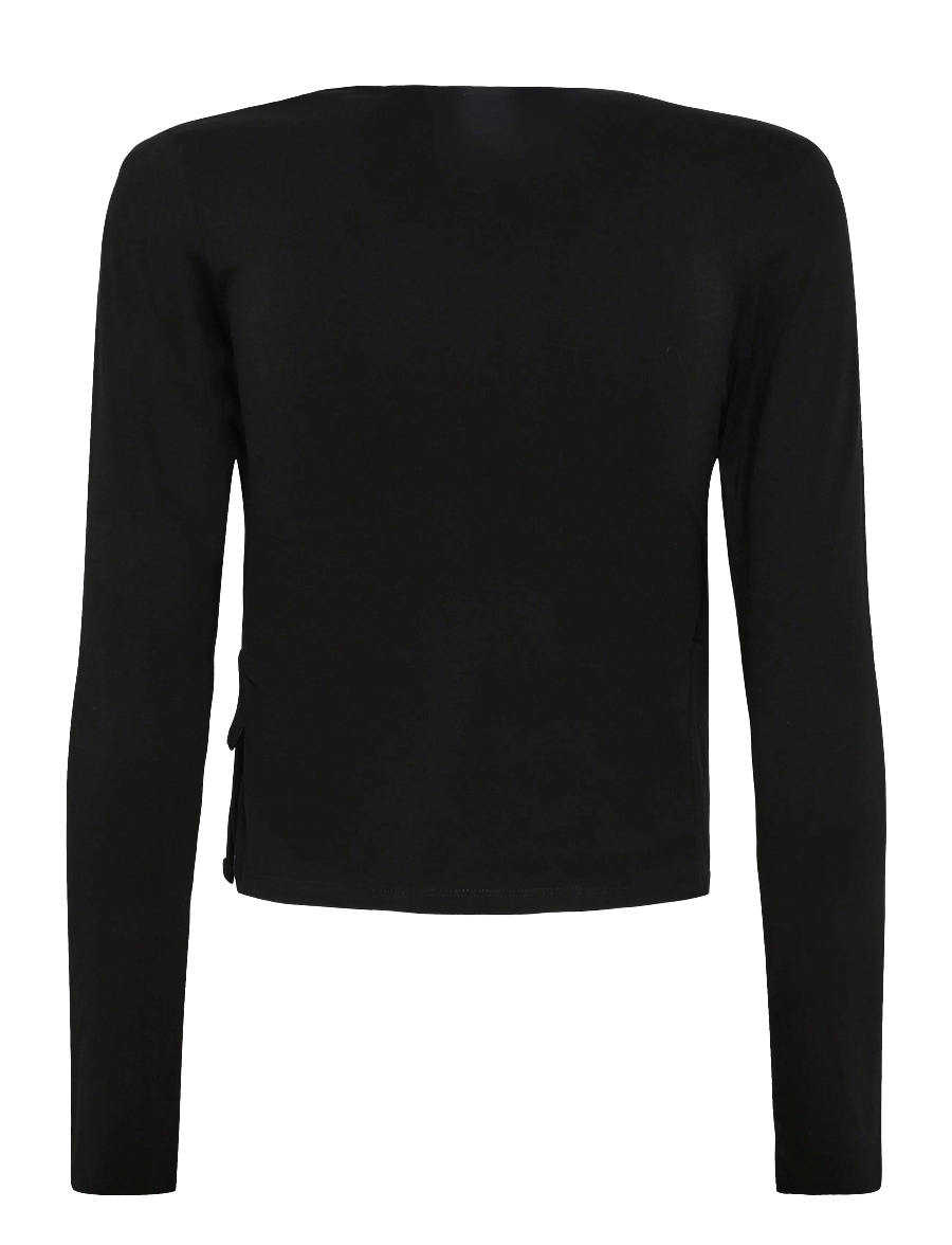 Organic Basics - Everyday Wrap Top - topid - black - 1