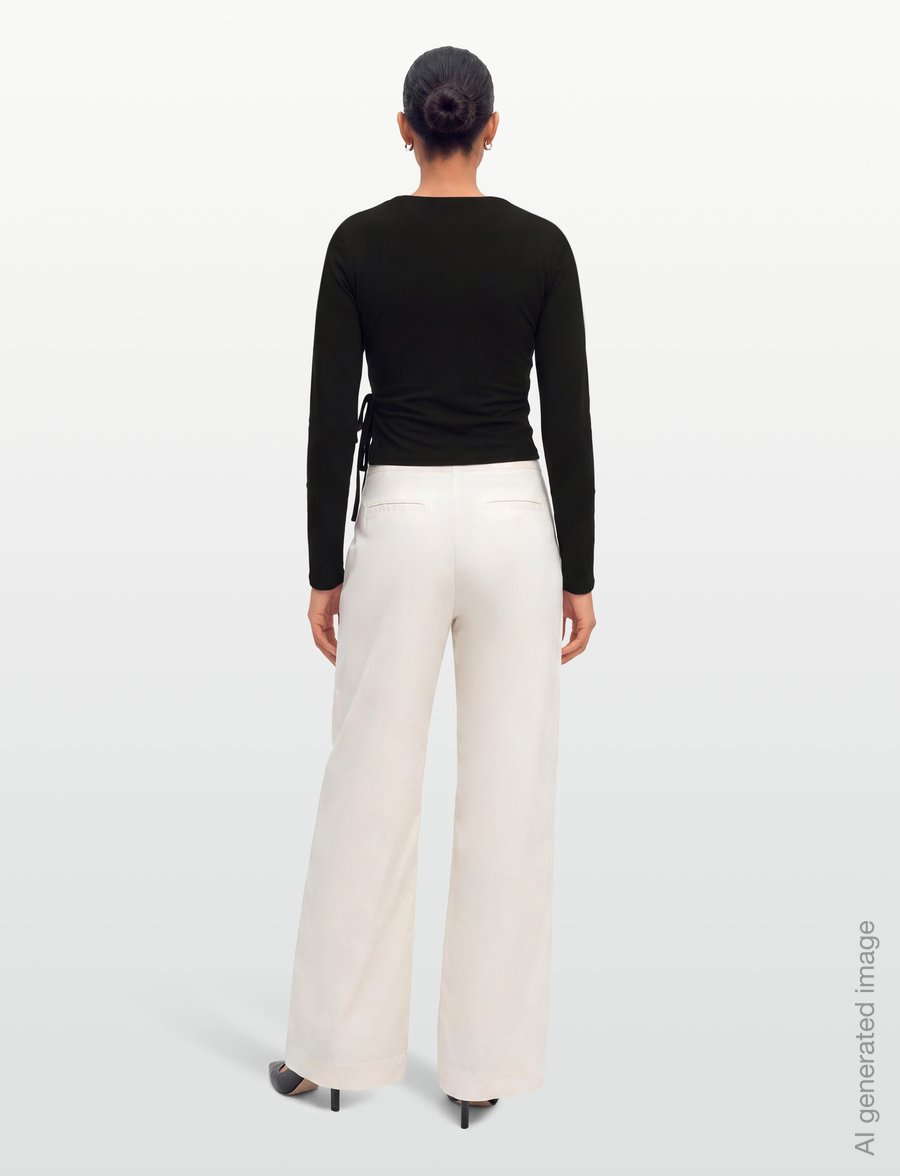 Organic Basics - Everyday Wrap Top - oberteile - black - 4