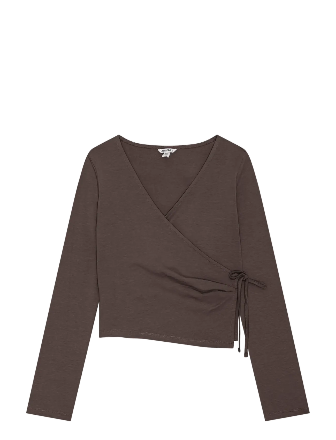 Organic Basics Everyday Wrap Top - Underkläder - TRUFFLE / brown