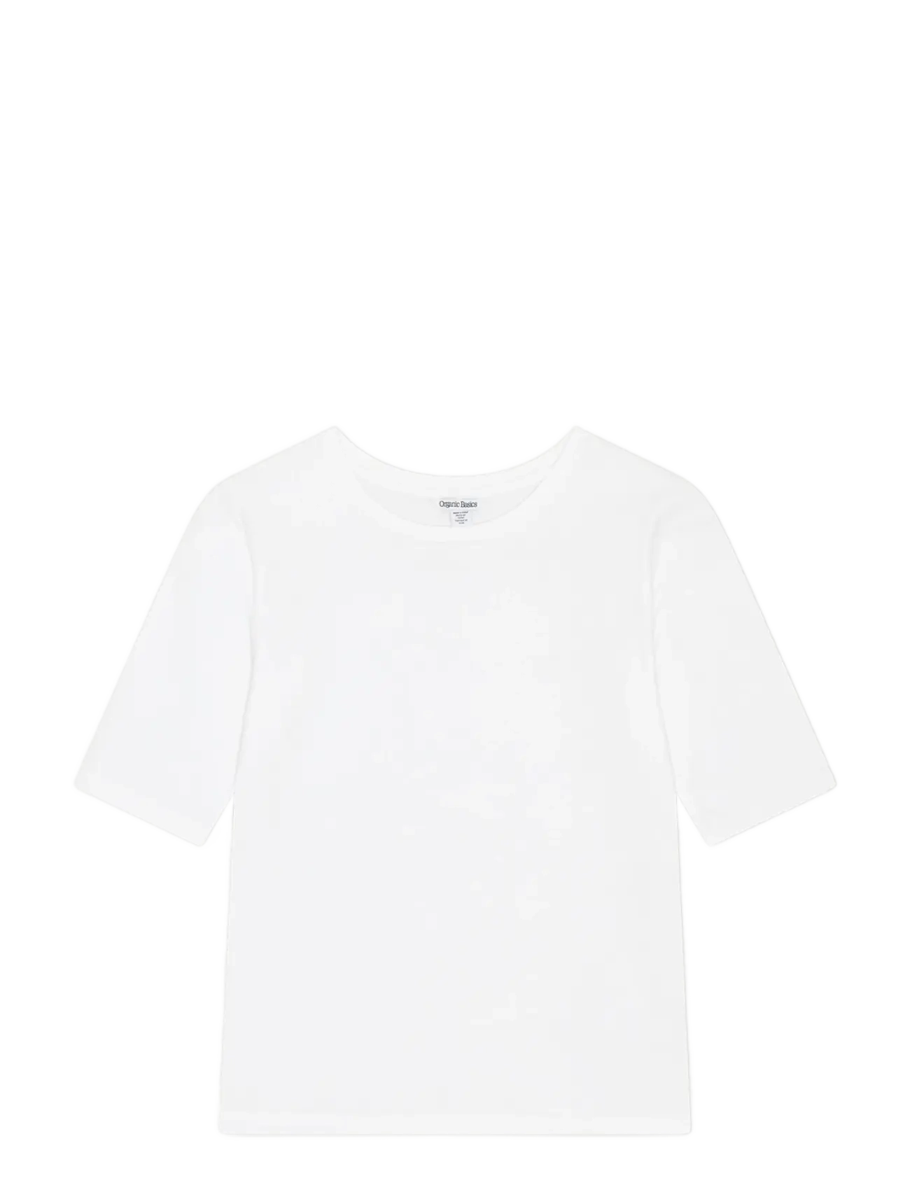 Organic Basics Everyday 3/4 Sleeve Tee - Topid - WHITE / white