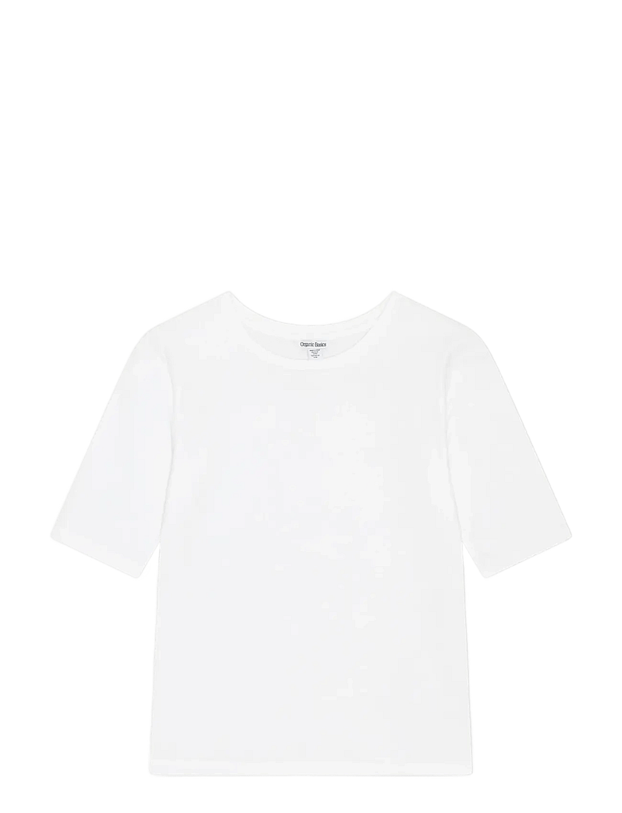 Organic Basics - Everyday 3/4 Sleeve Tee - topid - white - 1