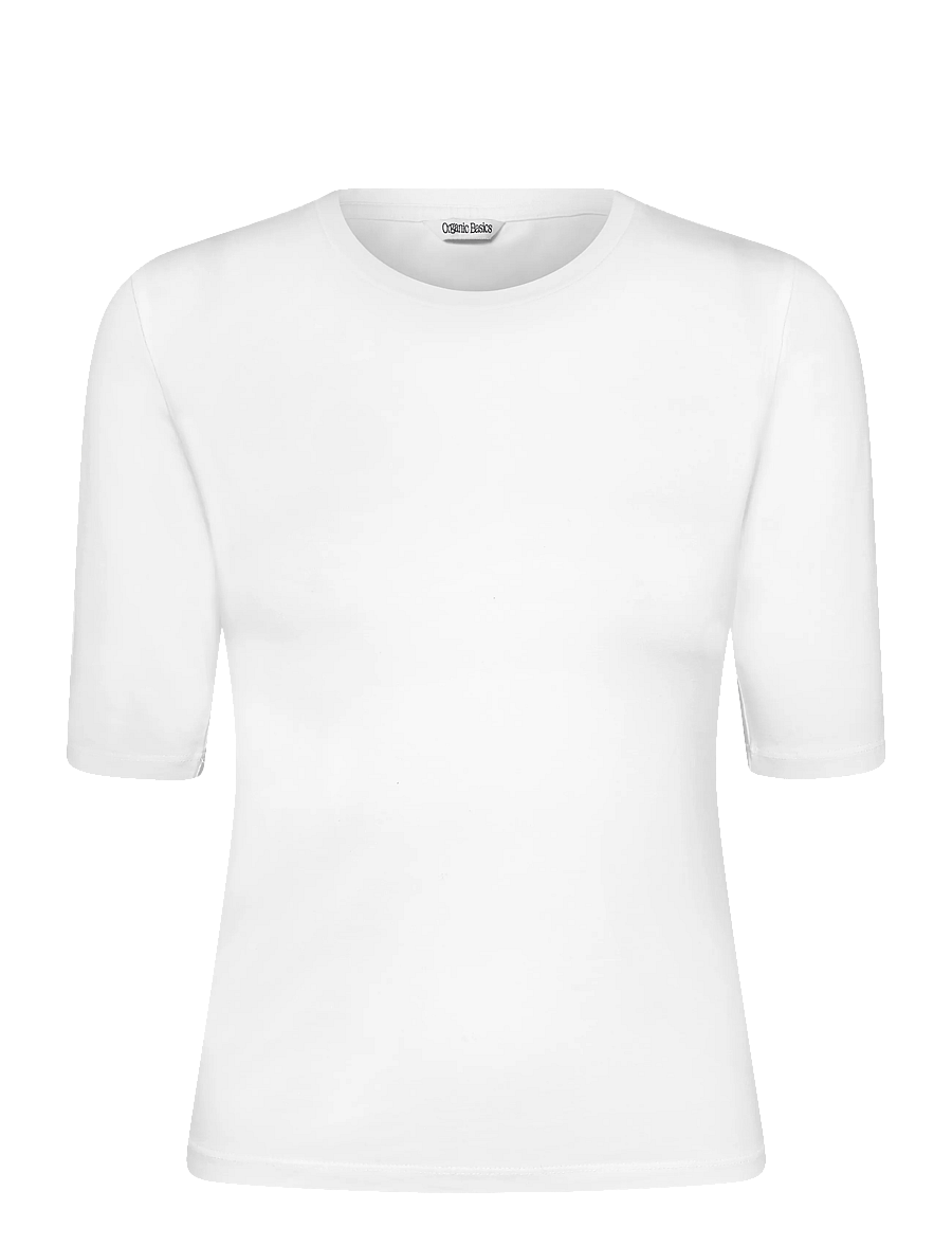 Organic Basics - Everyday 3/4 Sleeve Tee - tops - white - 1