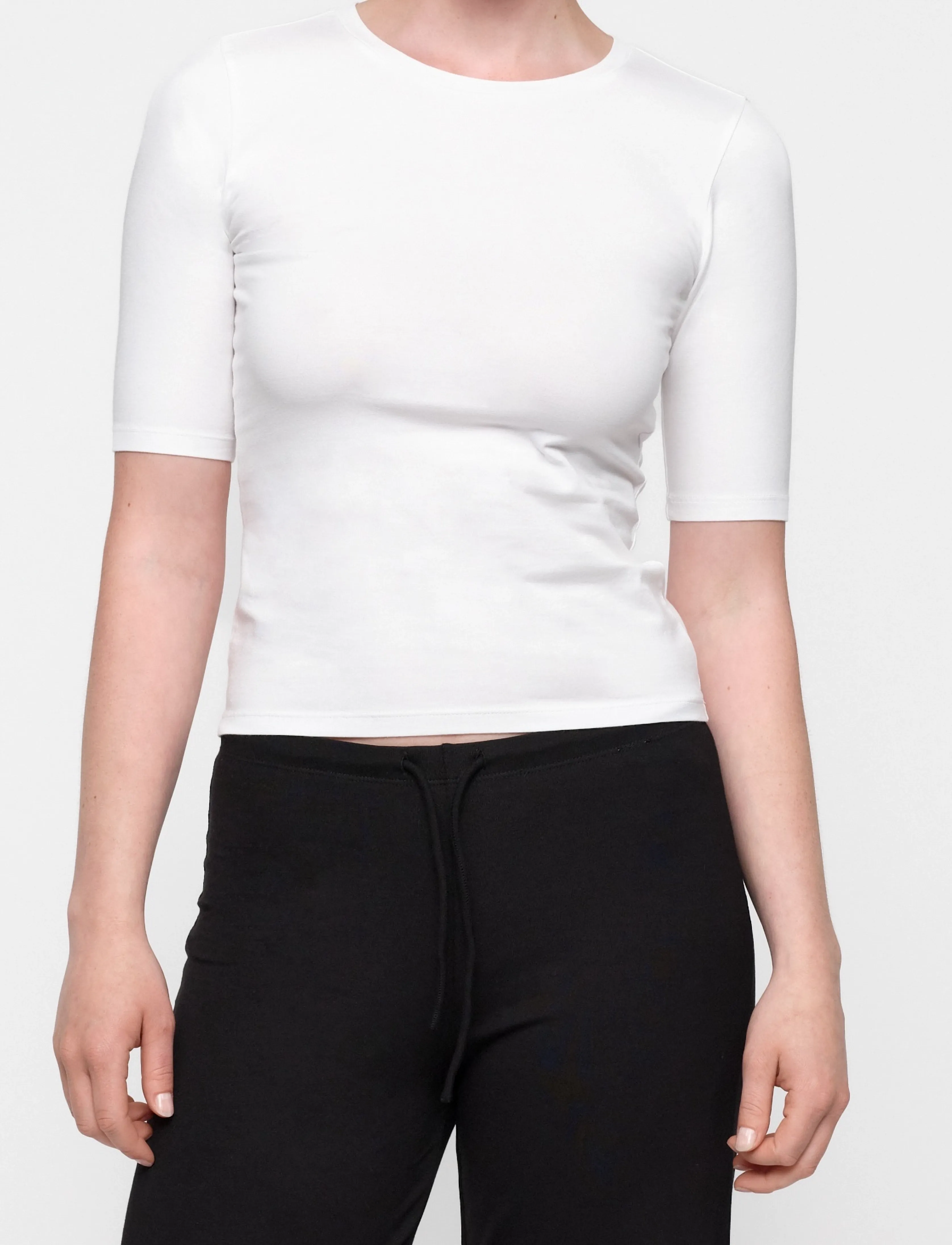 Organic Basics - Everyday 3/4 Sleeve Tee - toppar - white - 2