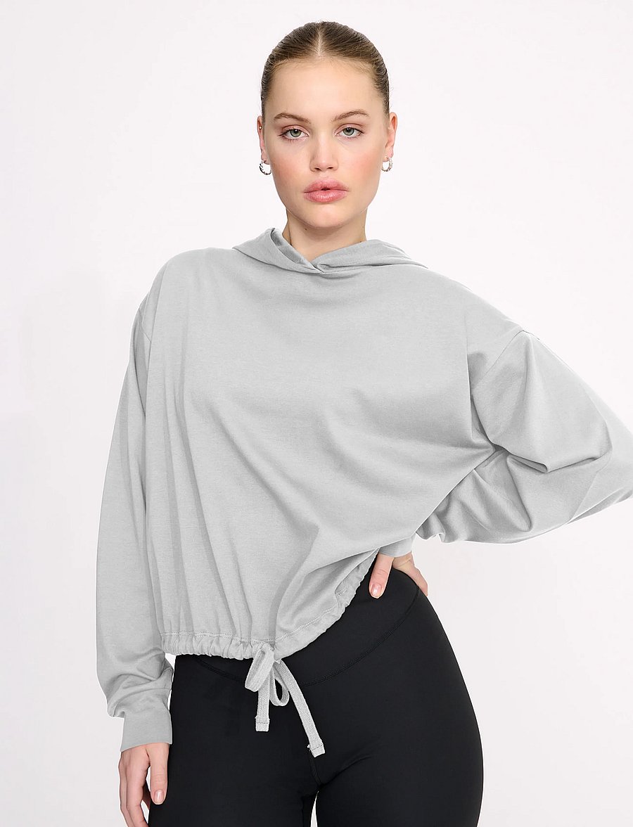 Organic Basics - Reset Drawstring Hoodie - kapuutsiga pusad - grey melange - 0