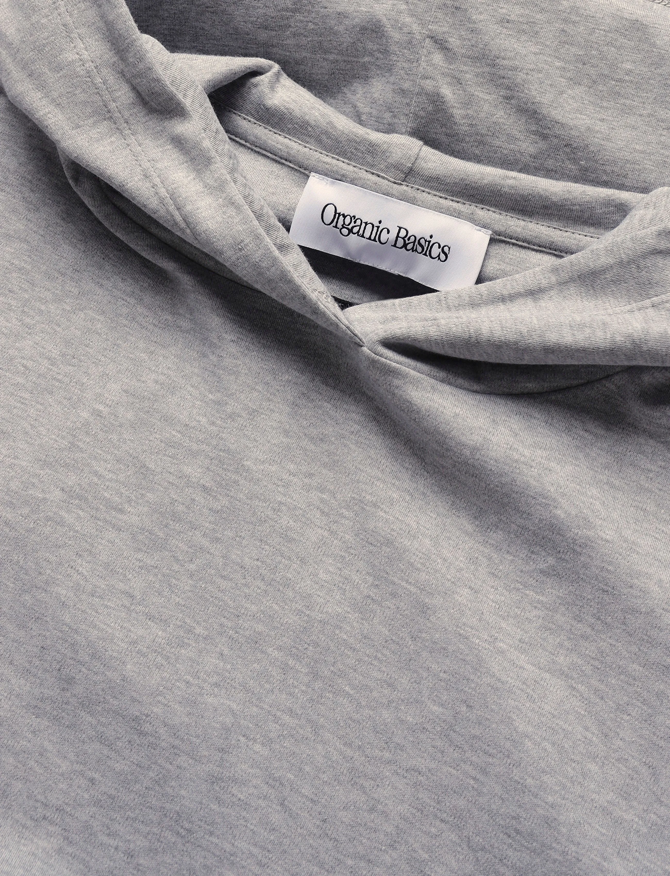 Organic Basics - Reset Drawstring Hoodie - kapuutsiga pusad - grey melange - 3