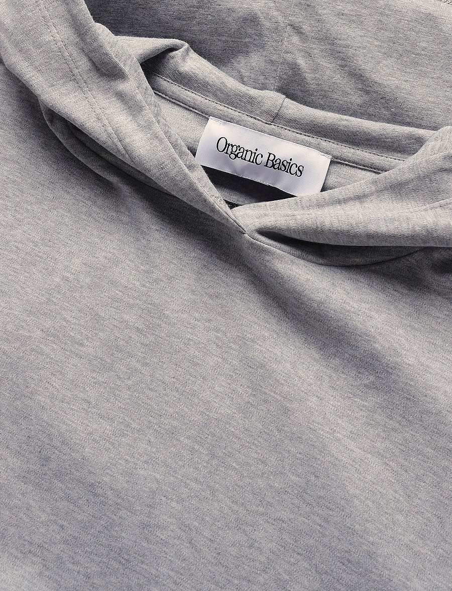 Organic Basics - Reset Drawstring Hoodie - kapuutsiga pusad - grey melange - 3