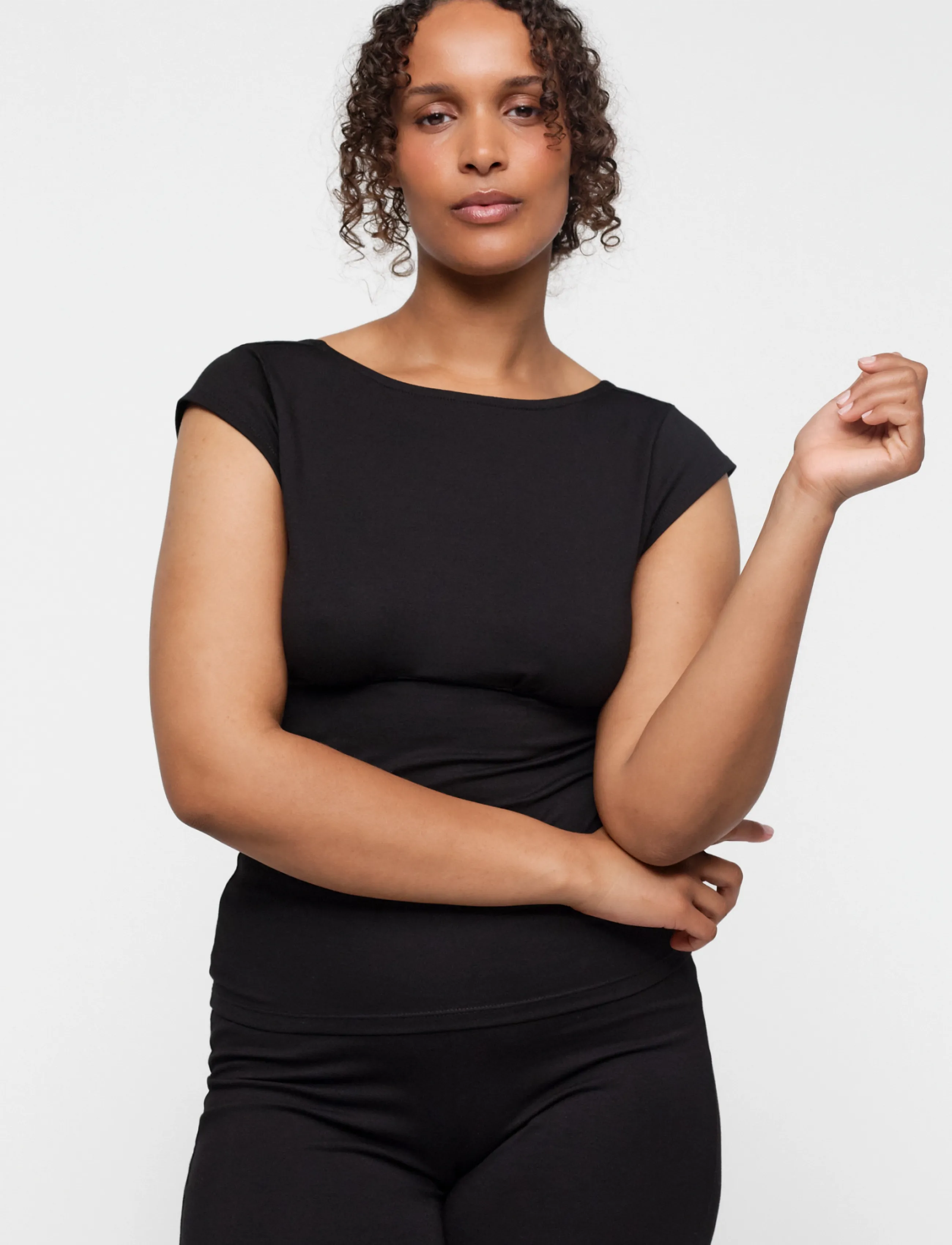 Organic Basics Everyday Corset Top, L, Night & Loungewear, Schwarz - Oberteile, Frauen