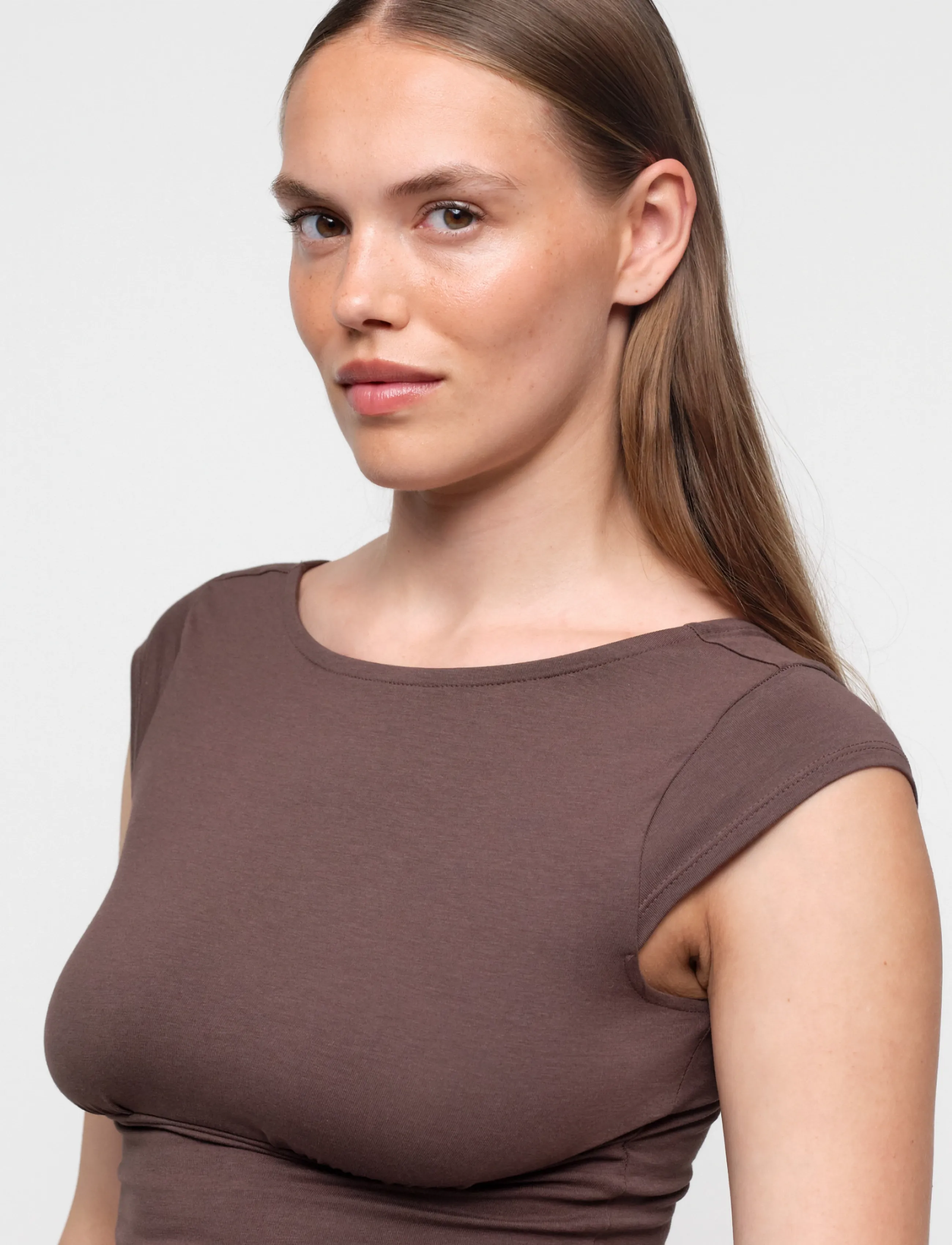 Organic Basics - Everyday Corset Top - Överdelar - truffle - 5