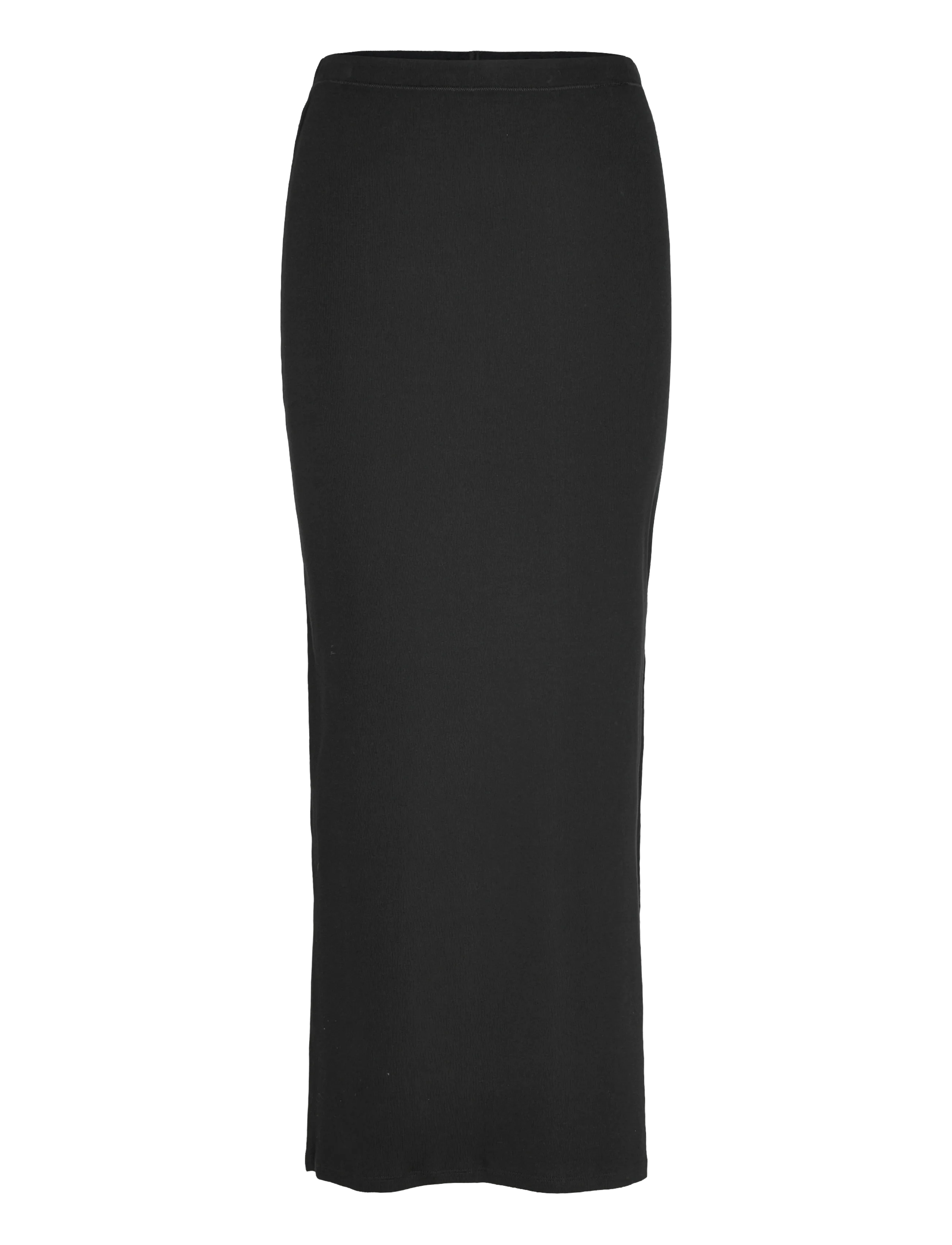Organic Basics Core Extend Rib Pencil Skirt - Pencil Skirts - BLACK / black
