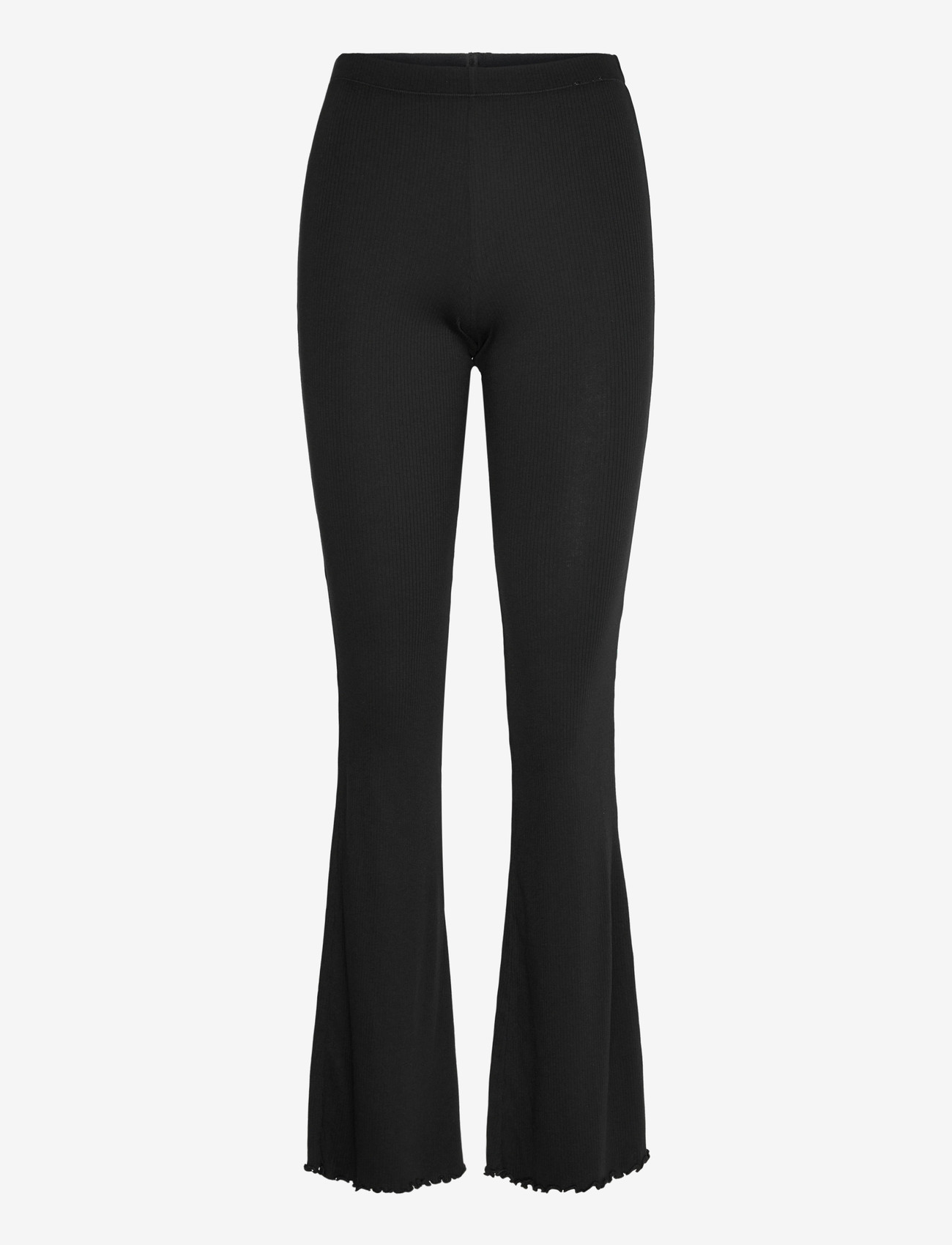 Organic Basics - Core Bold Rib Flare Leggings - laveste priser - black - 0