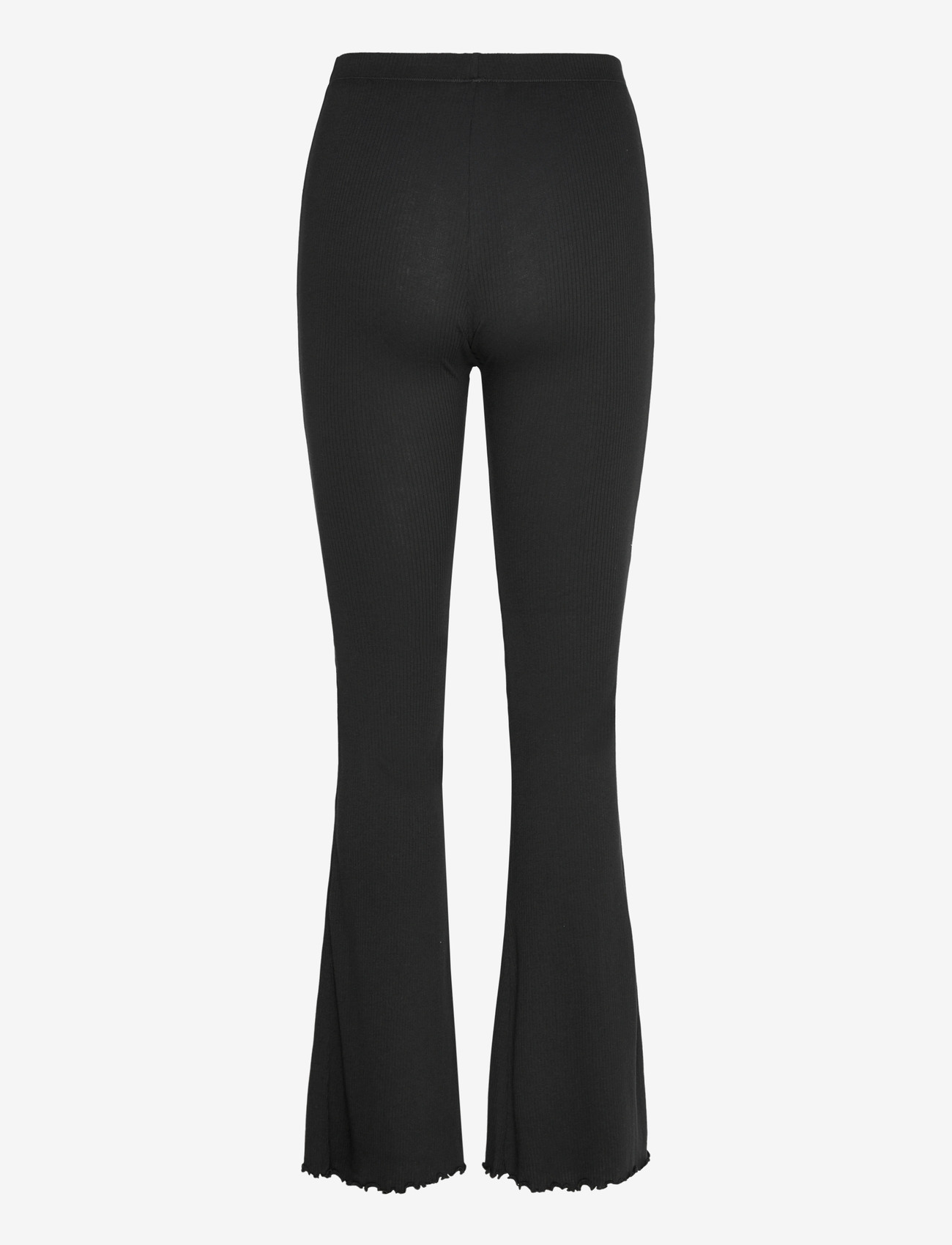 Organic Basics - Core Bold Rib Flare Leggings - laveste priser - black - 1