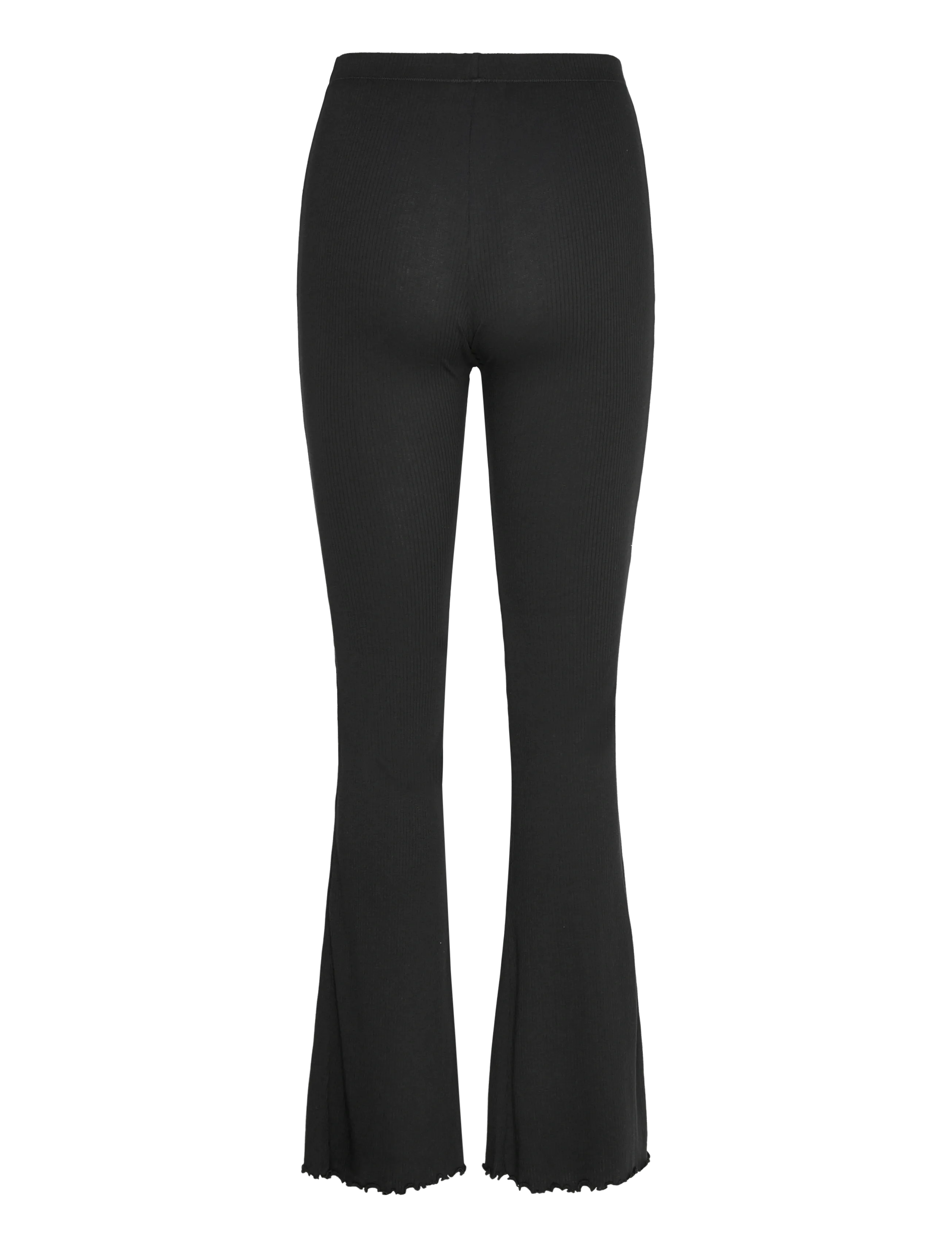 Organic Basics - Core Bold Rib Flare Leggings - damen - black - 1