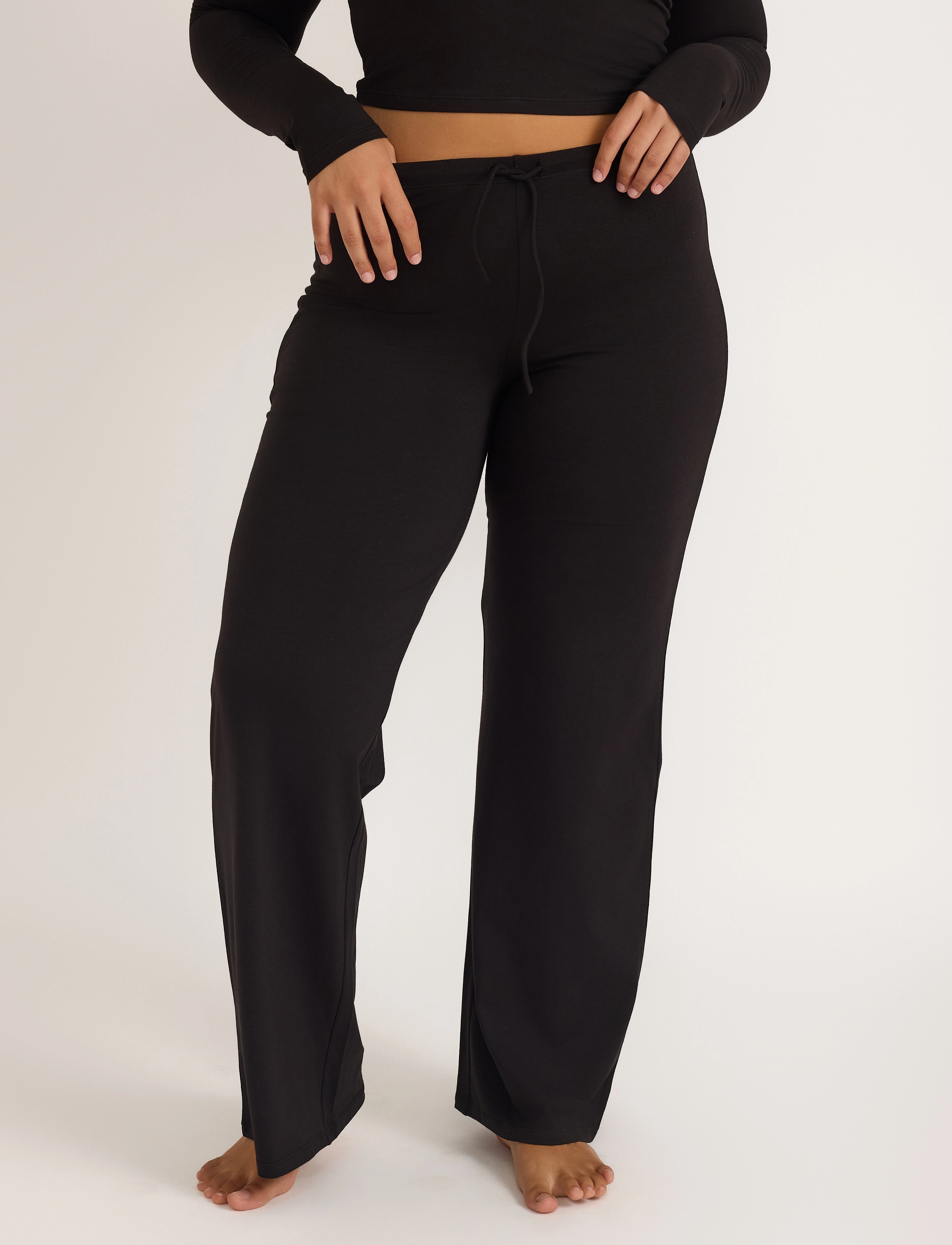 Organic Basics Everyday Straight Leg Pants - Organic Basics - BLACK / black