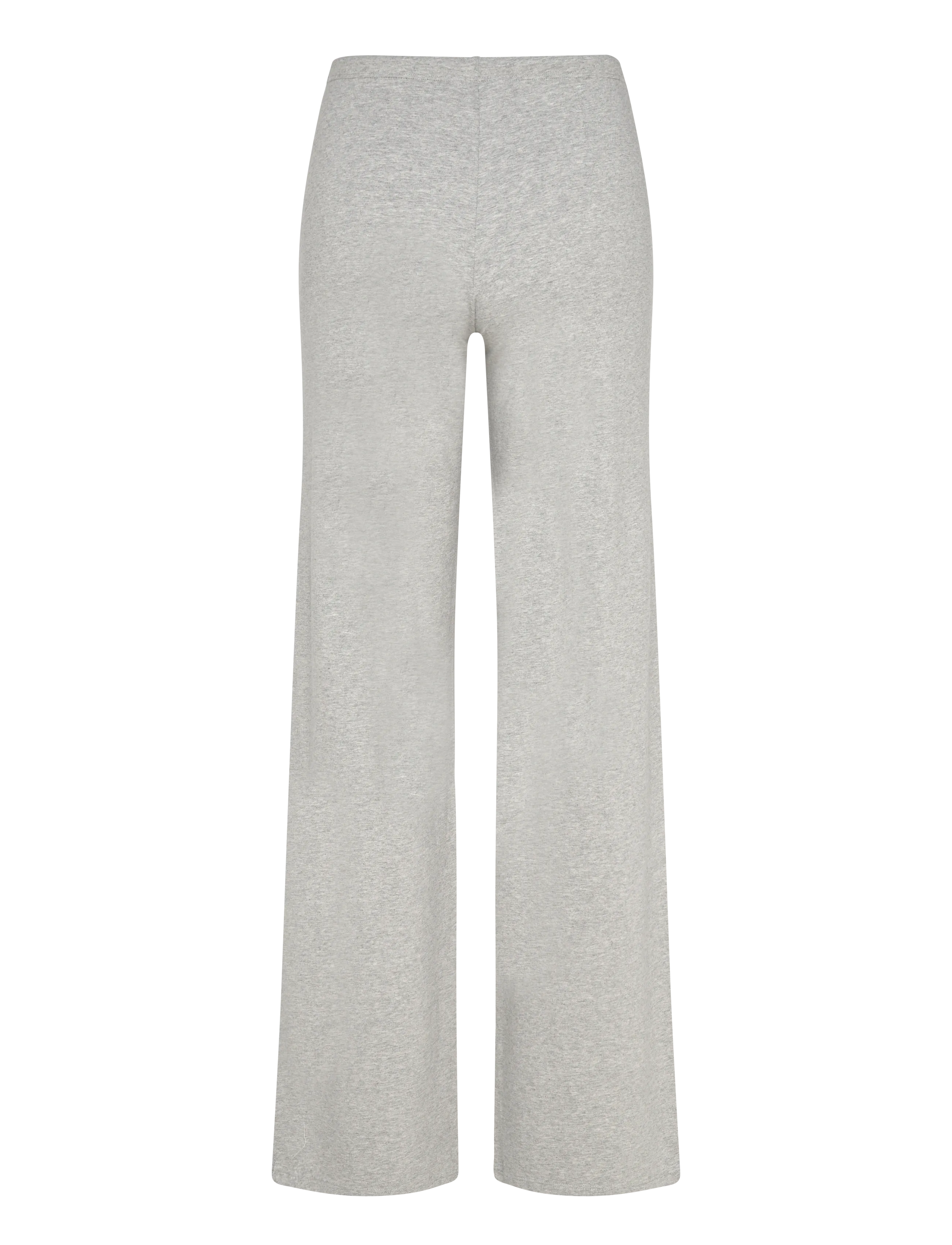 Organic Basics - Everyday Straight Leg Pants - bottoms - grey melange - 2