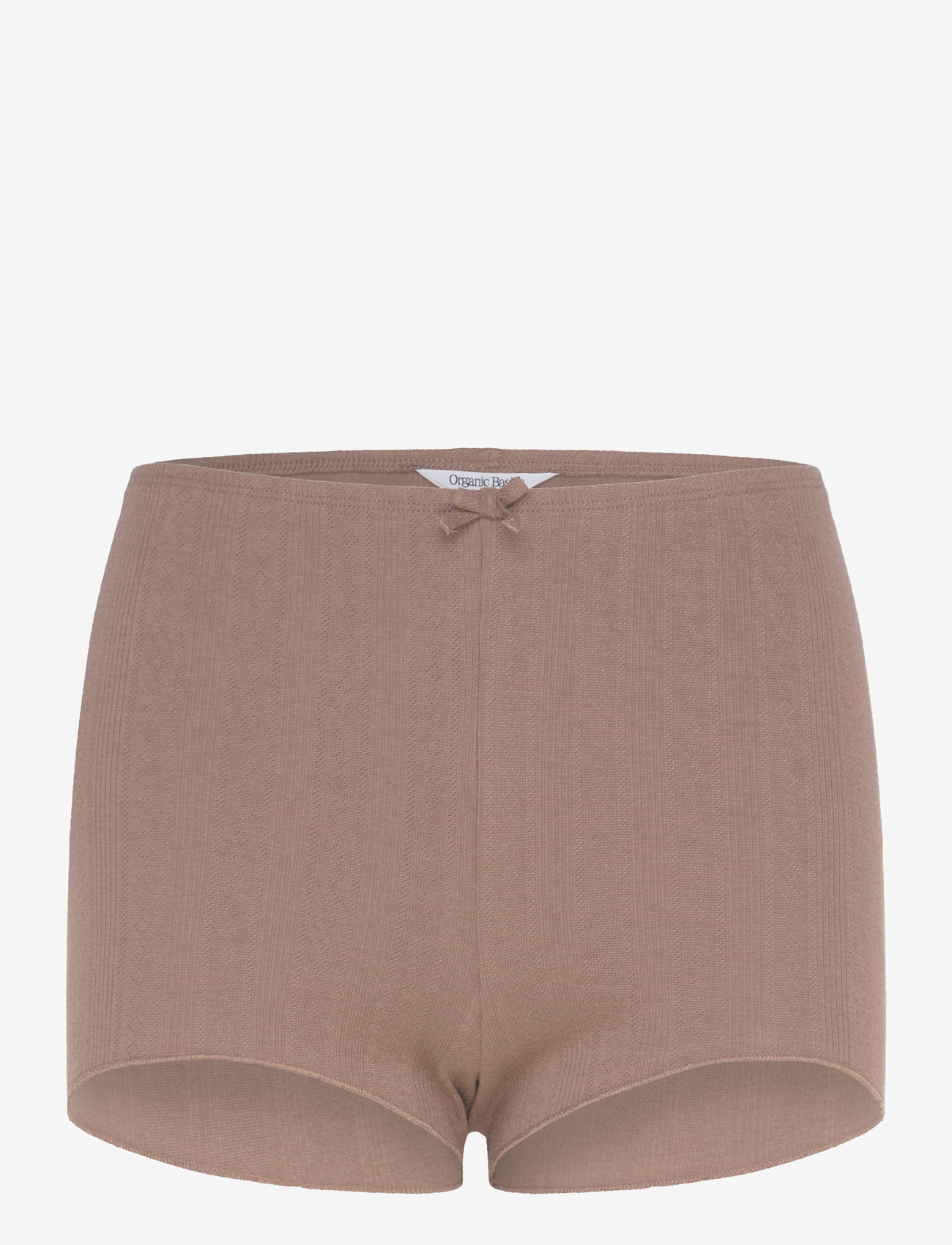 Organic Basics - Pointelle Shorts - shorts - clay - 0