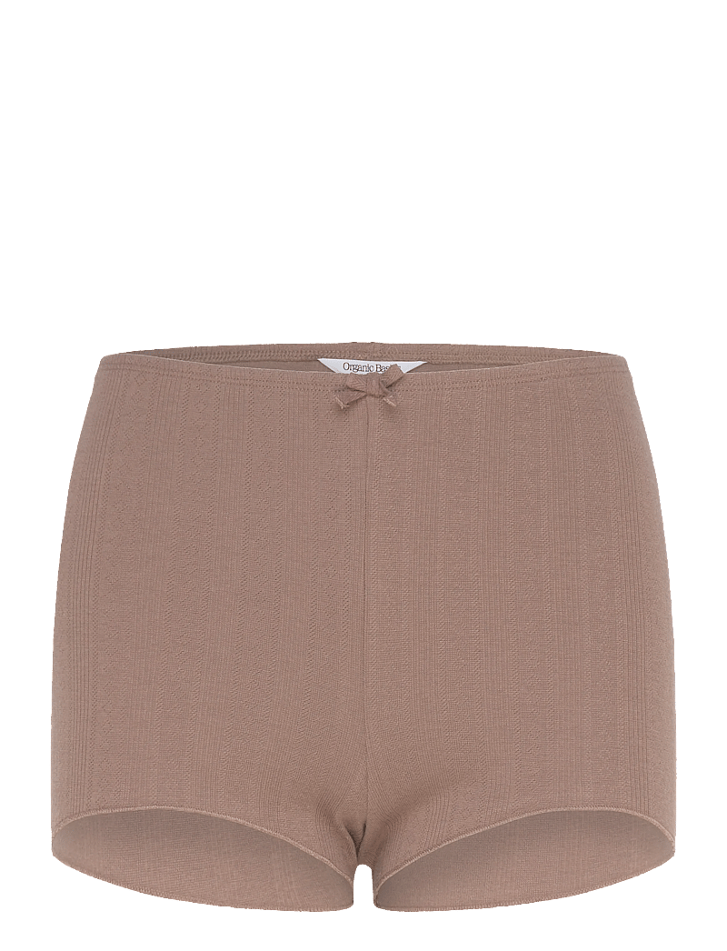Organic Basics - Pointelle Shorts - shorts - clay - 0