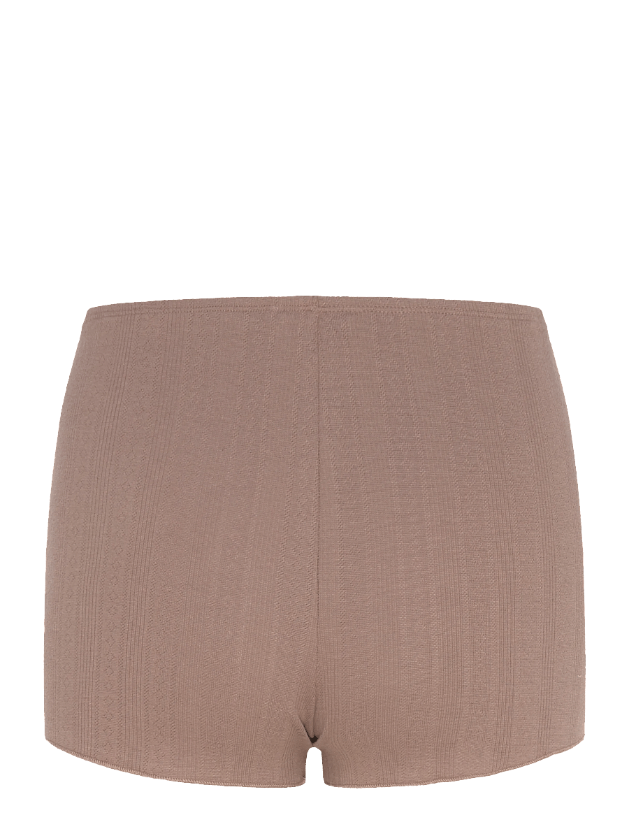 Organic Basics - Pointelle Shorts - shorts - clay - 1