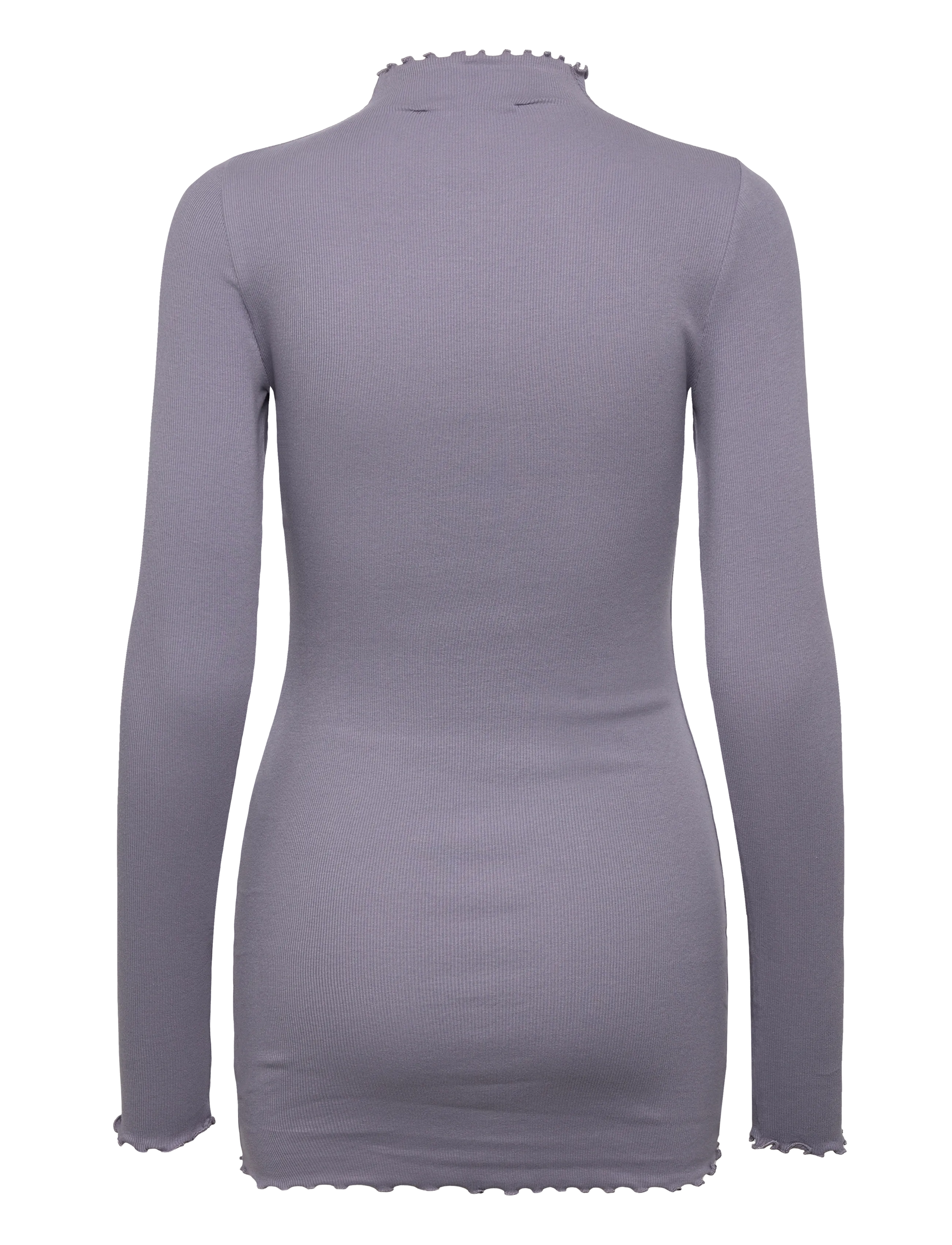Organic Basics - Core Rib Mock Neck Long Sleeve Dress - stramme kjoler - silver mist - 1