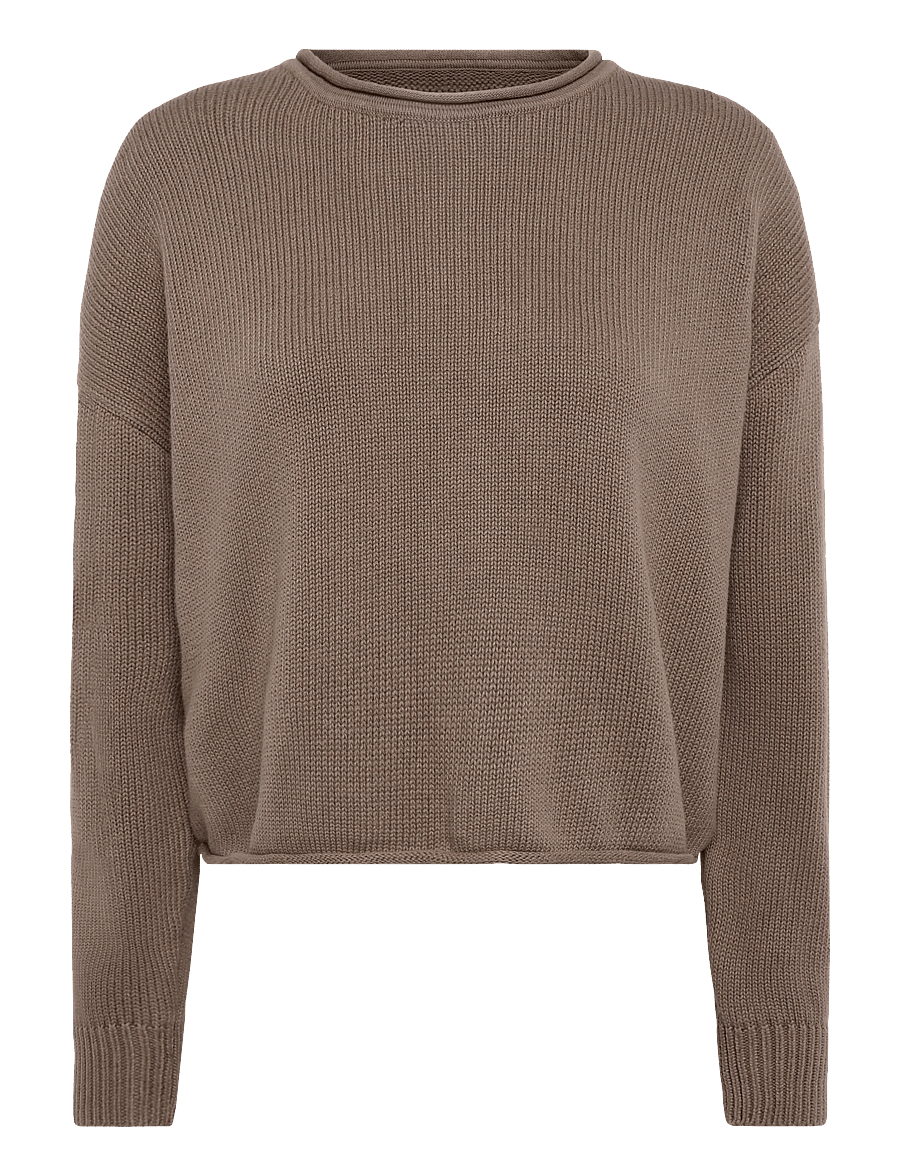Organic Basics - True Knit Sweater - stickade tröjor - shadow - 1