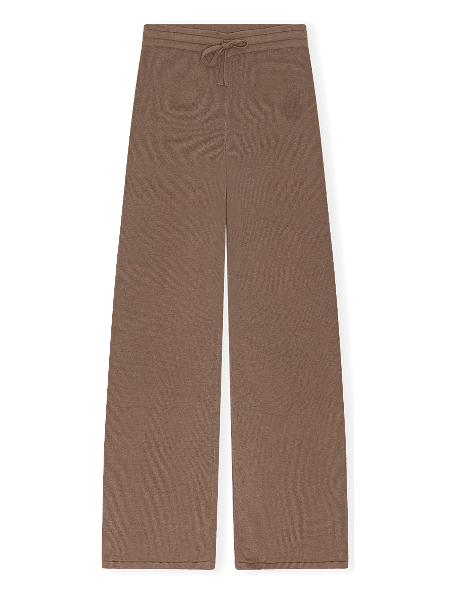Organic Basics - True Knit Wide Leg Pants - pyjamasbyxor - shadow - 1